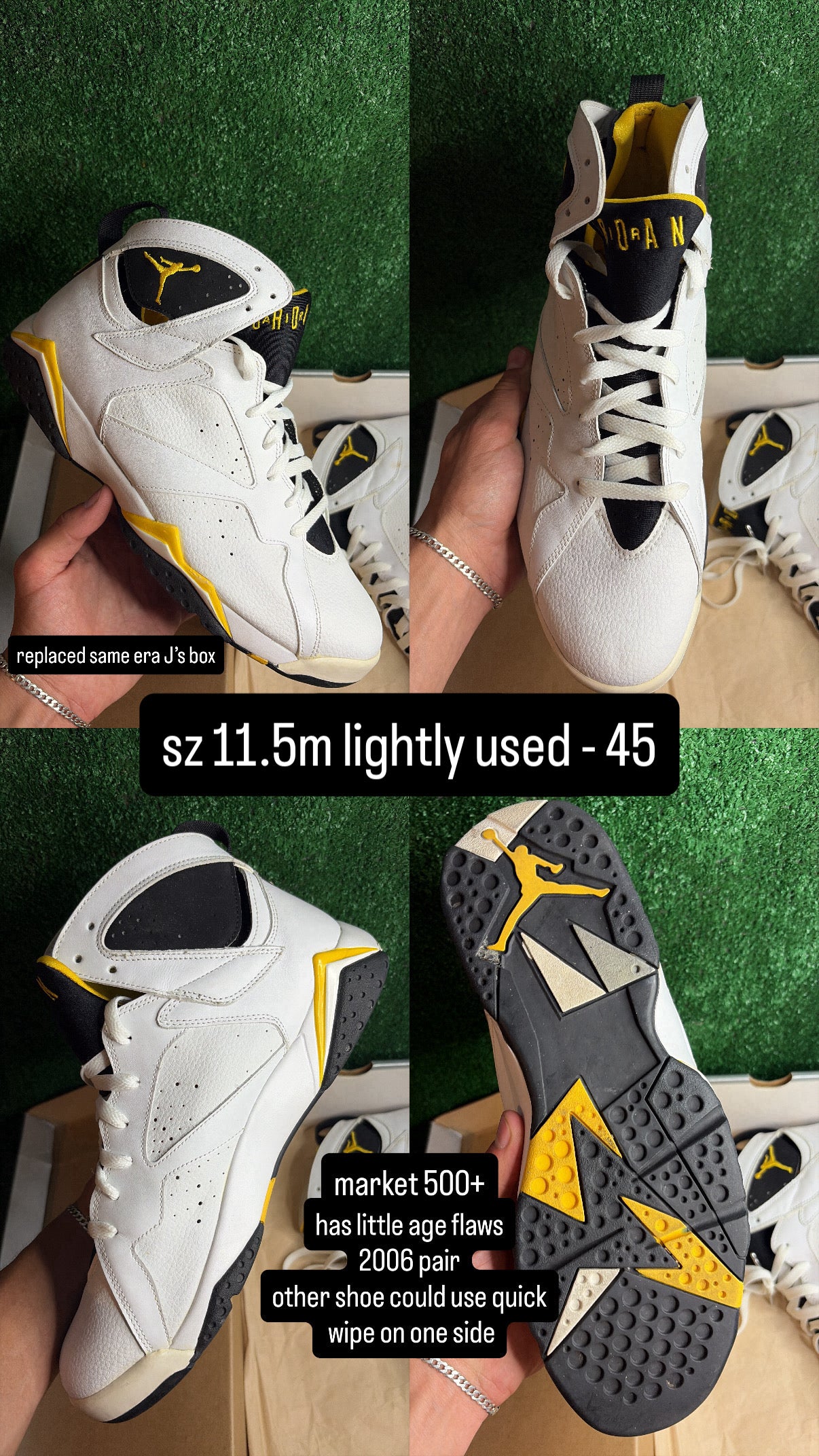 Jordan 7 Varsity Maize Size 11.5m