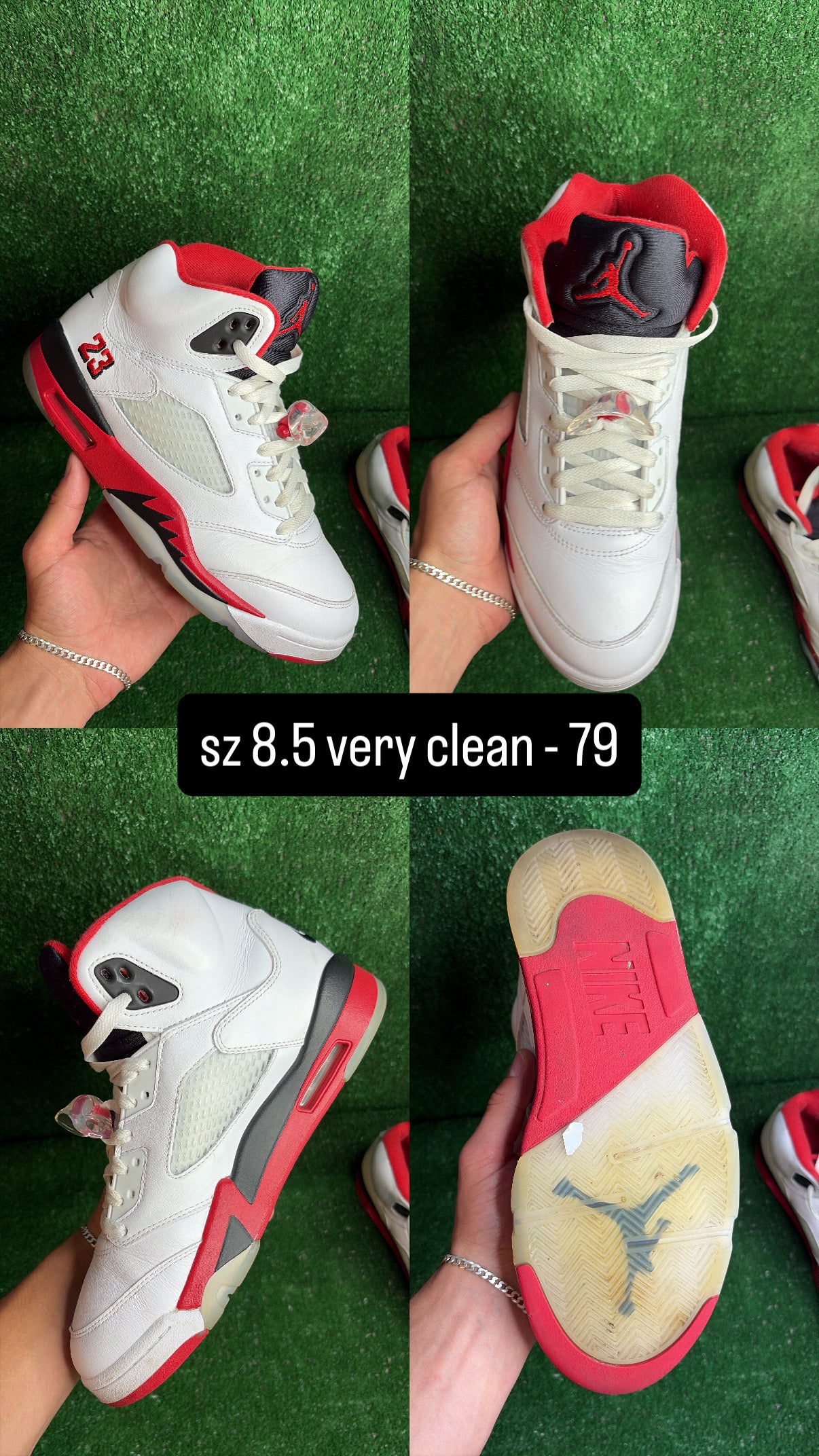 Jordan 5 Fire Red Size 8.5