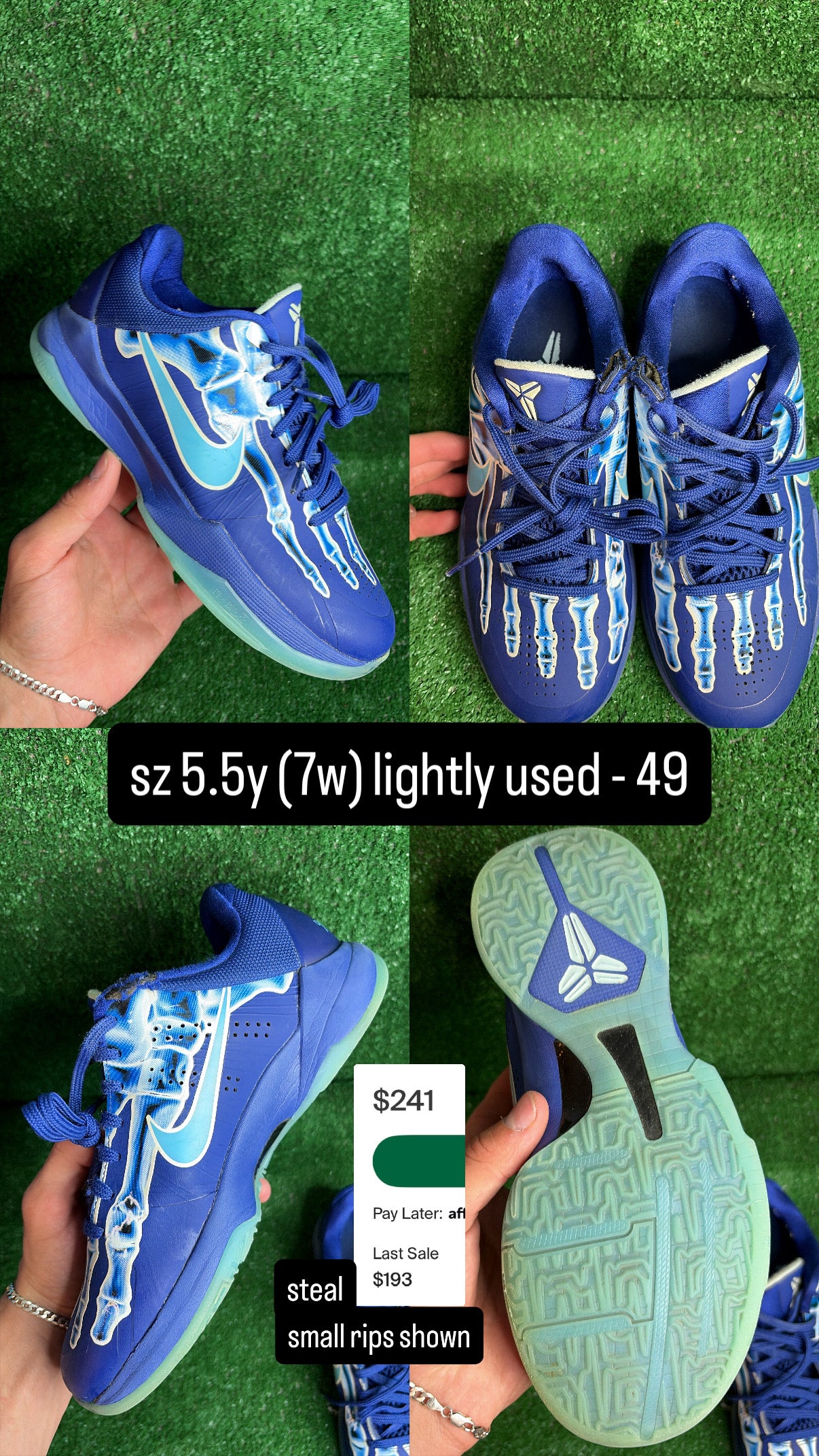 Kobe 5 Protro X-Ray Size 5.5y (7w)