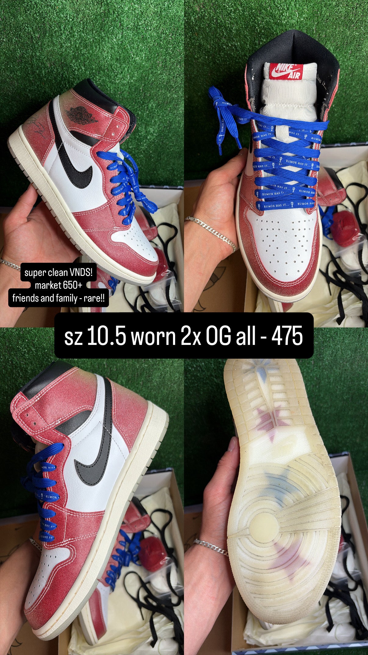 Jordan 1 High Trophy Room Friends & Family Size 10.5