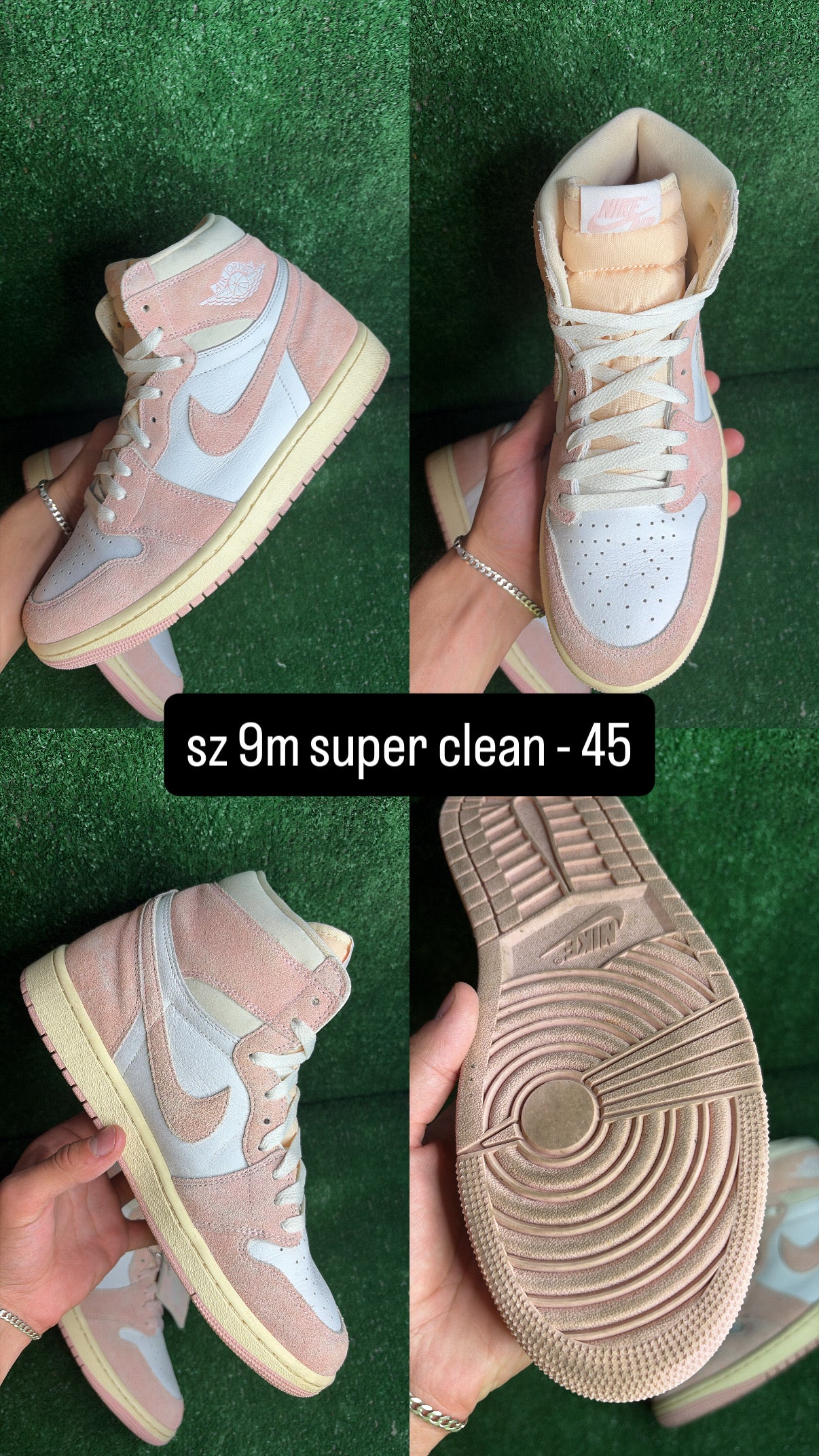 Jordan 1 Washed Pink Size 9m