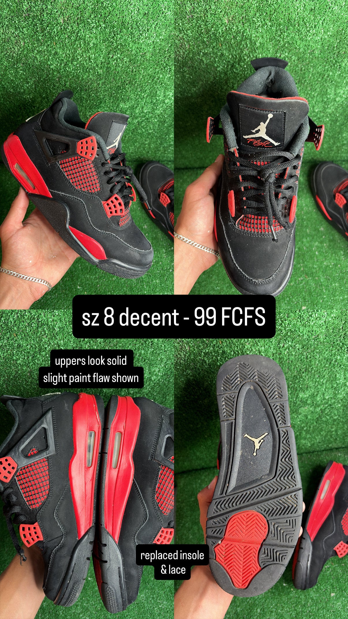 Jordan 4 Red Thunder Size 8