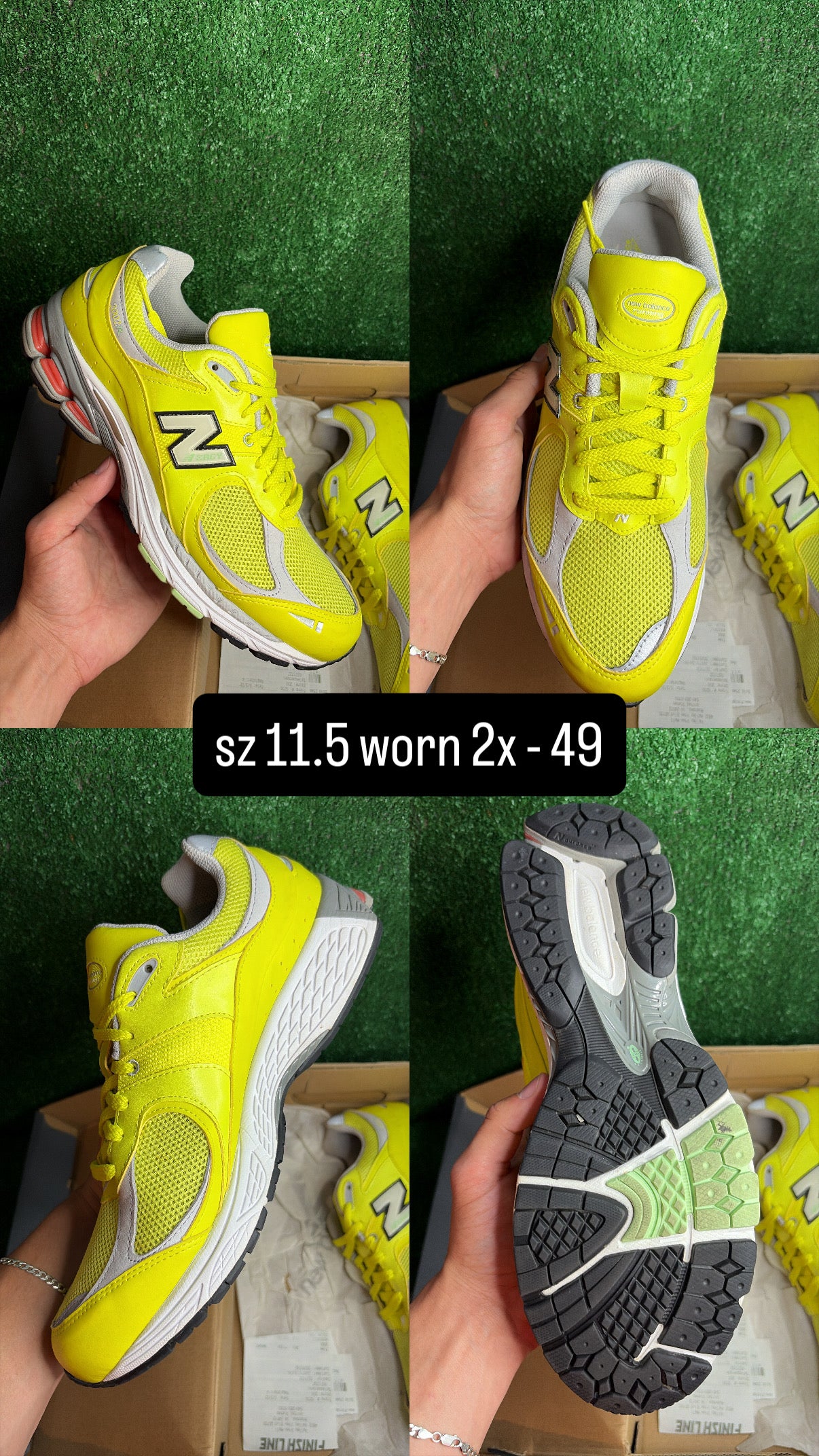 New Balance 2002r Sulfur Yellow Lime Size 11.5