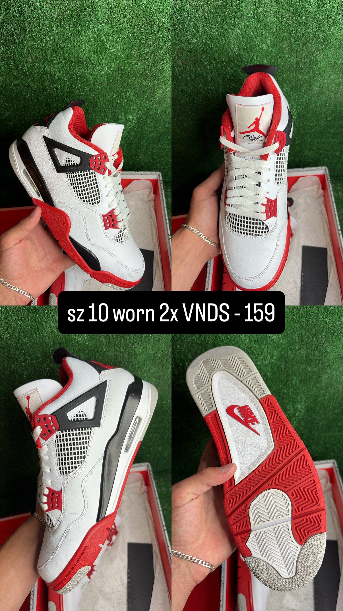 Jordan 4 Retro Fire Red Size 10