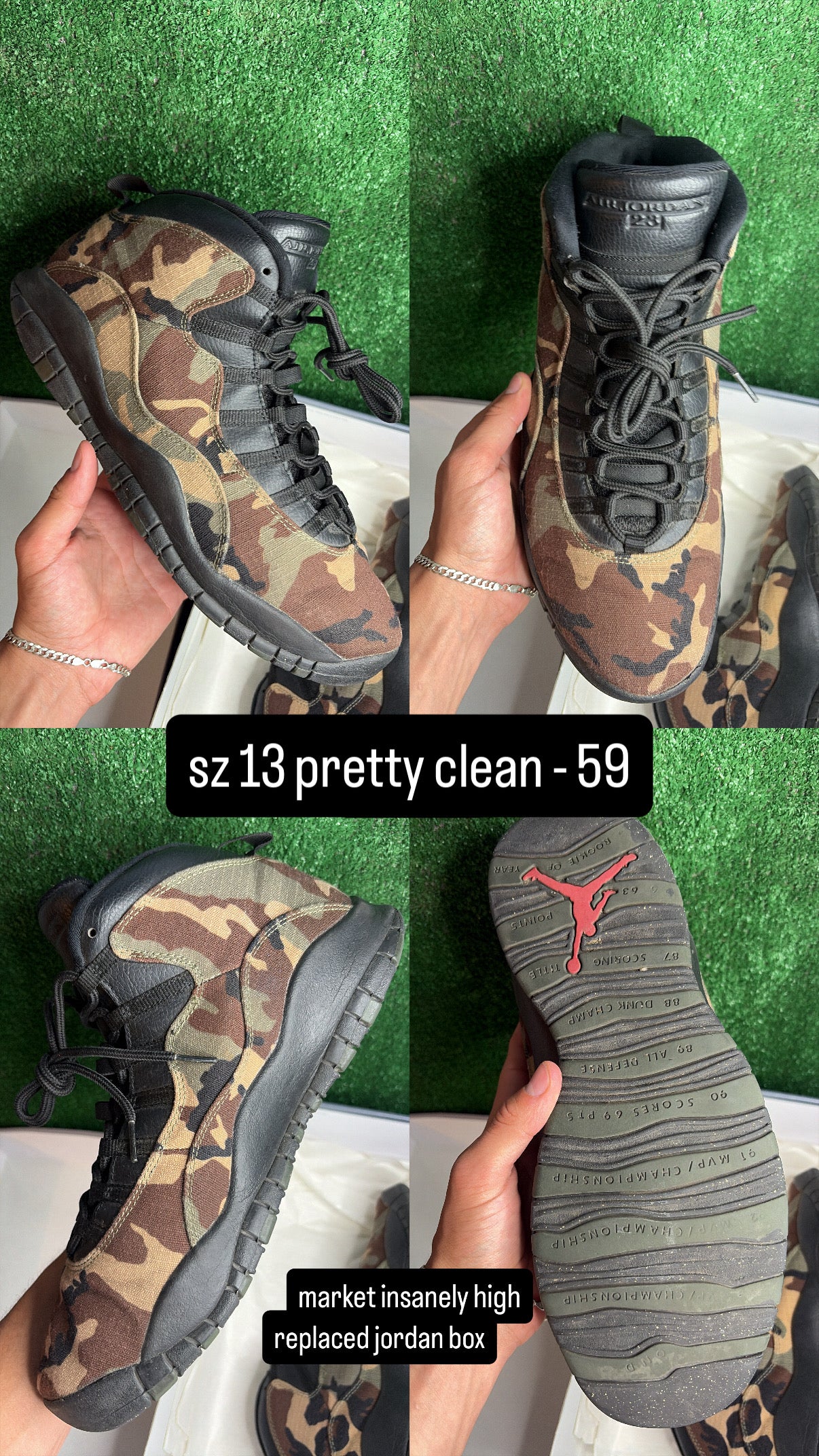 Jordan 10 Camo Size 13