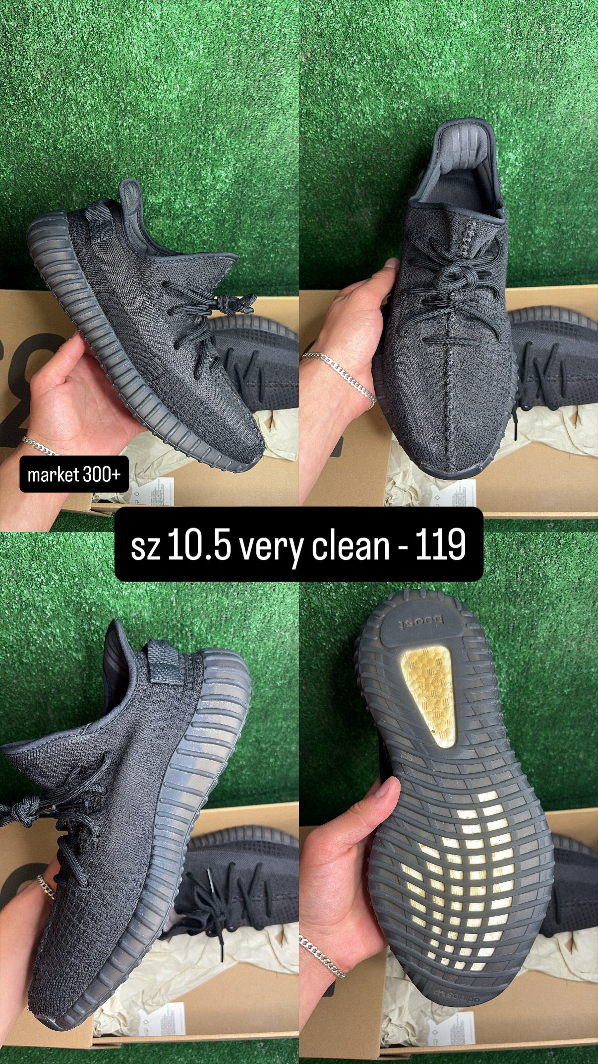 Yeezy 350 Boost V2 Onyx Size 10.5