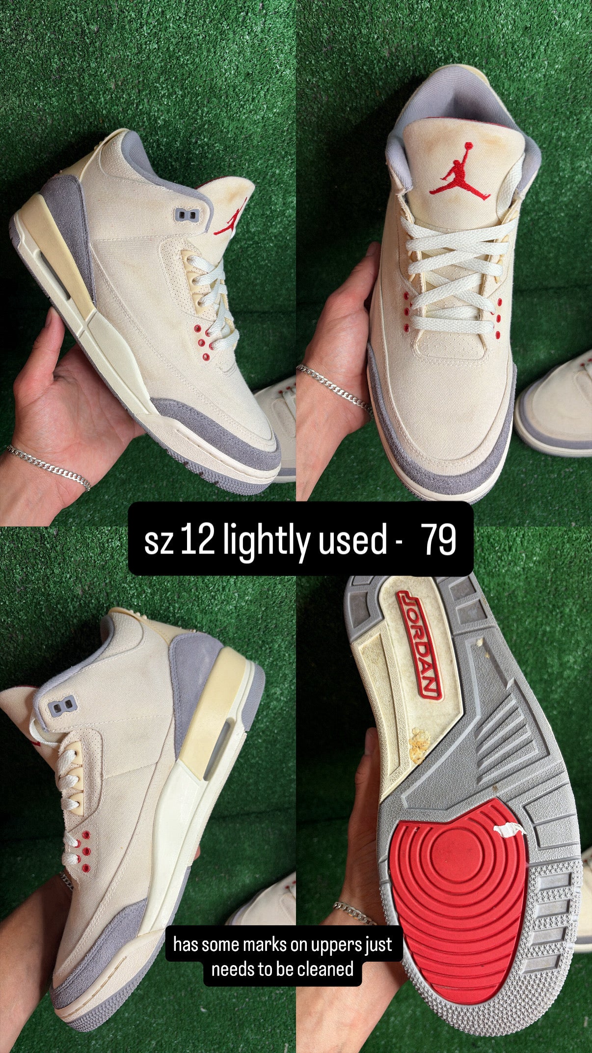 Jordan 3 Muslin Size 12