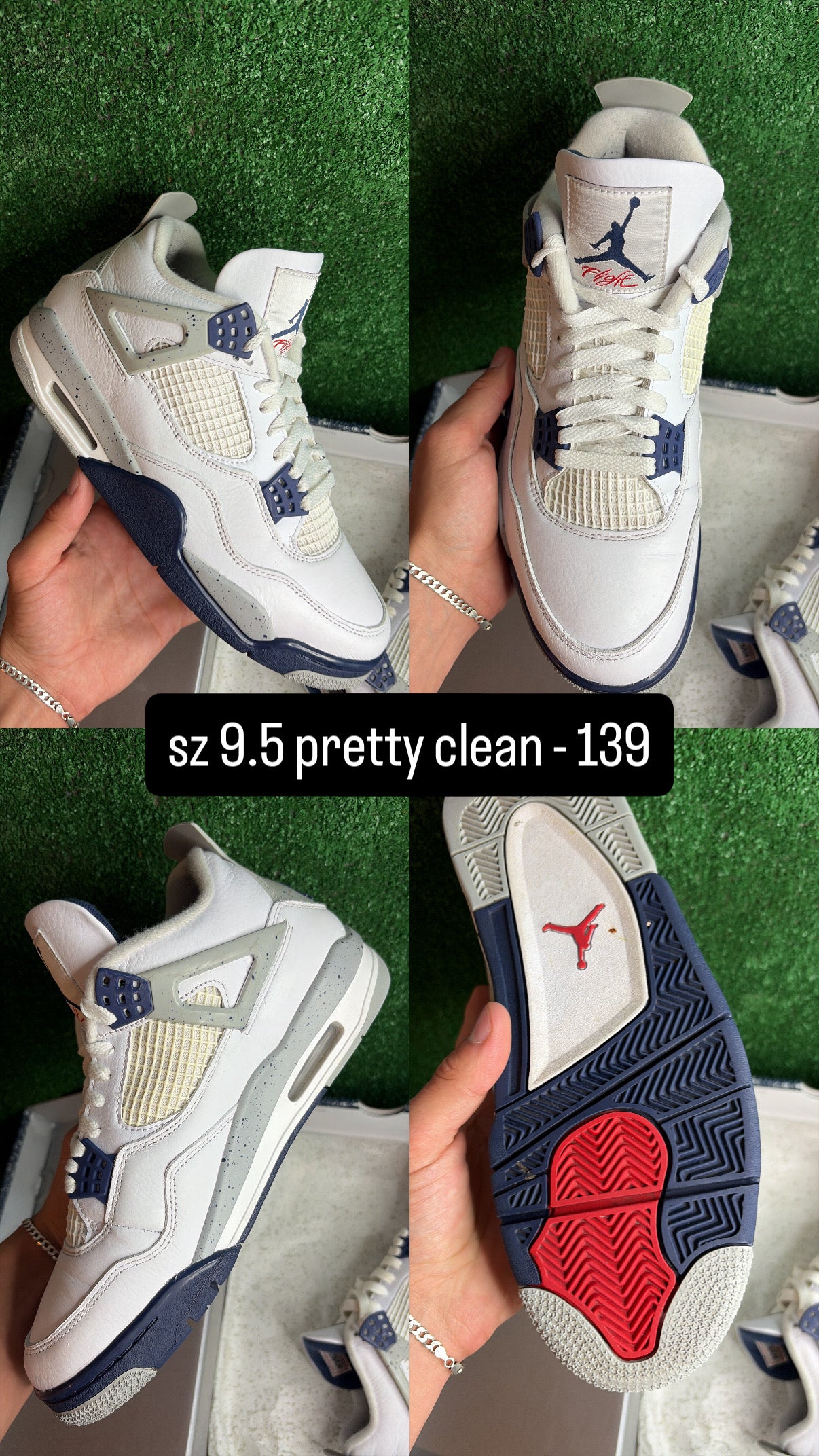 Jordan 4 Midnight Navy Size 9.5
