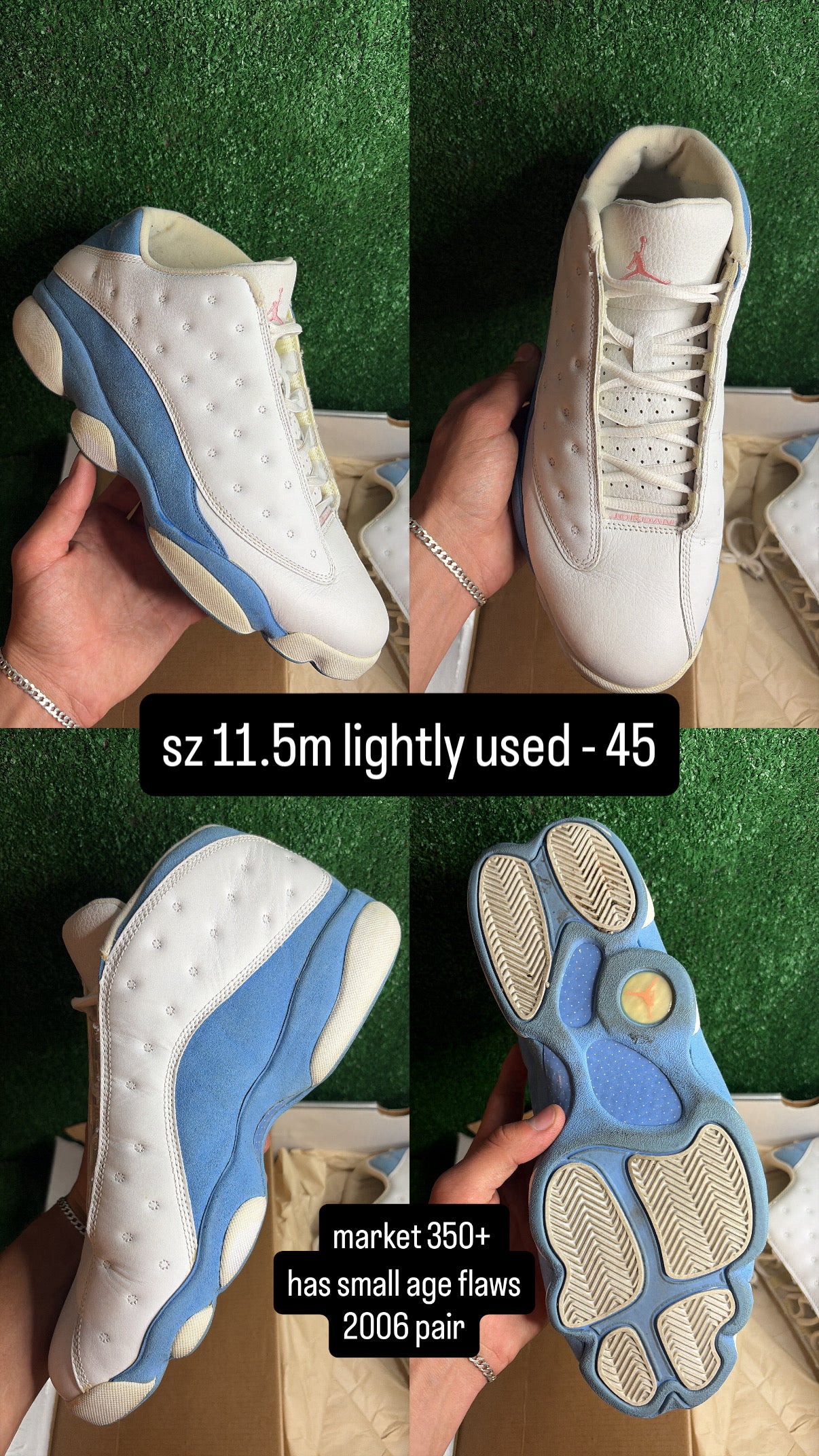 Jordan 13 Low University Blue Size 11.5m