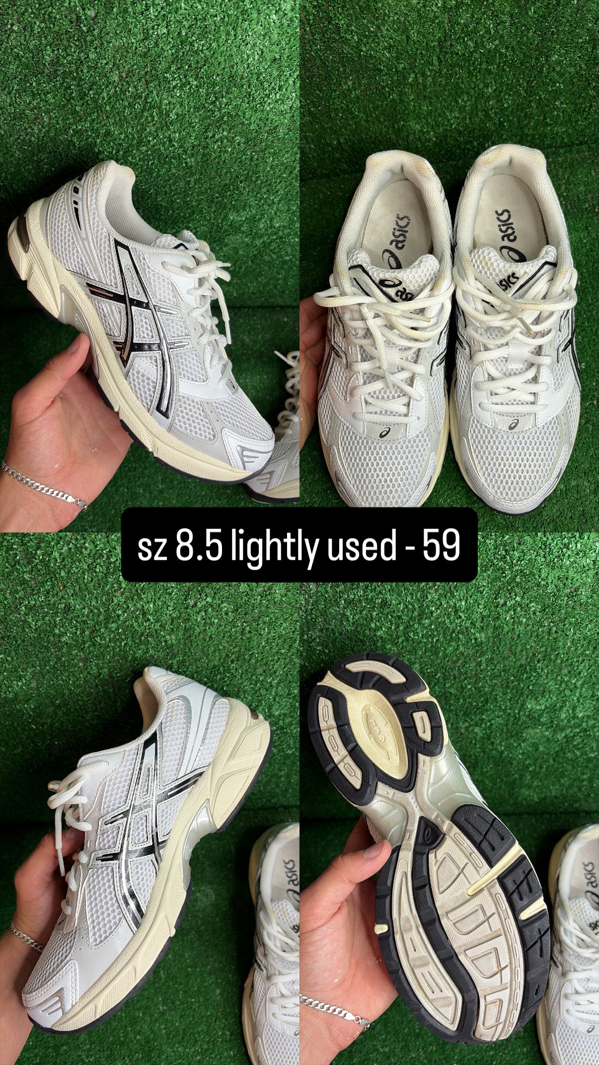 Asics Gel 1130 White Cloud Grey Size 8.5