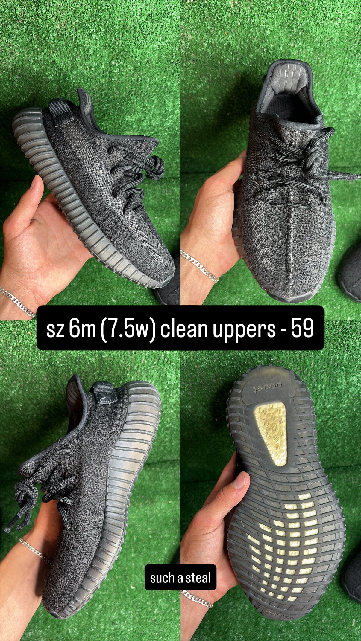 Yeezy 350 Boost V2 Onyx Size 6m (7.5w)