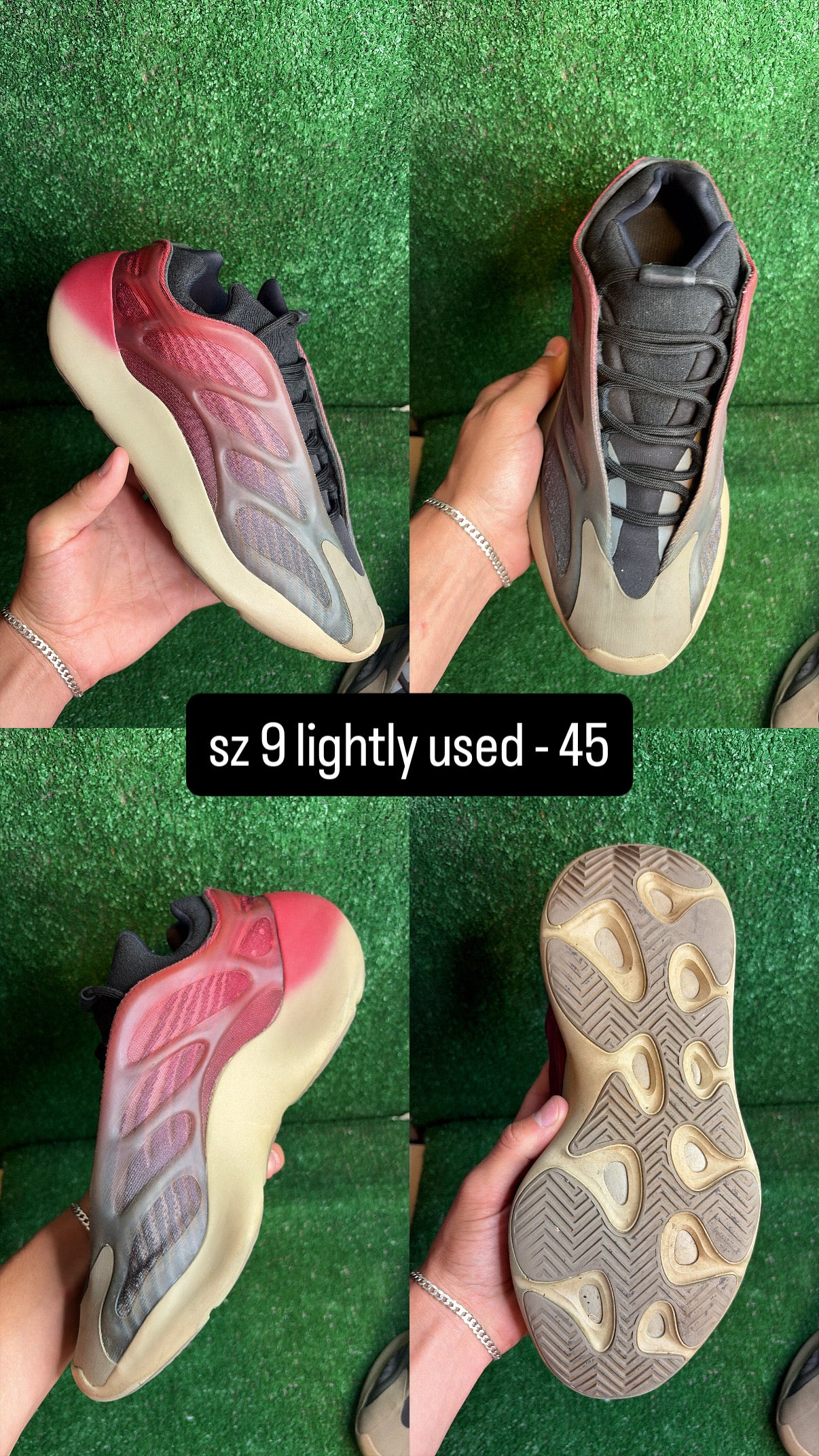 Yeezy 700 V3 Fade Carbon Size 9