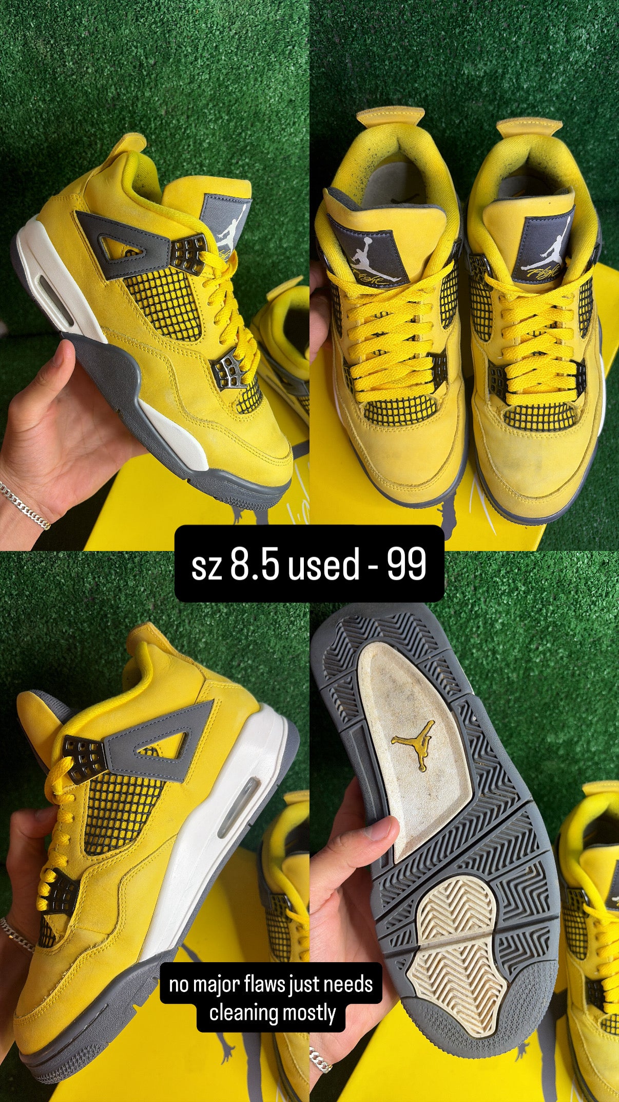Jordan 4 Lightning Size 8.5