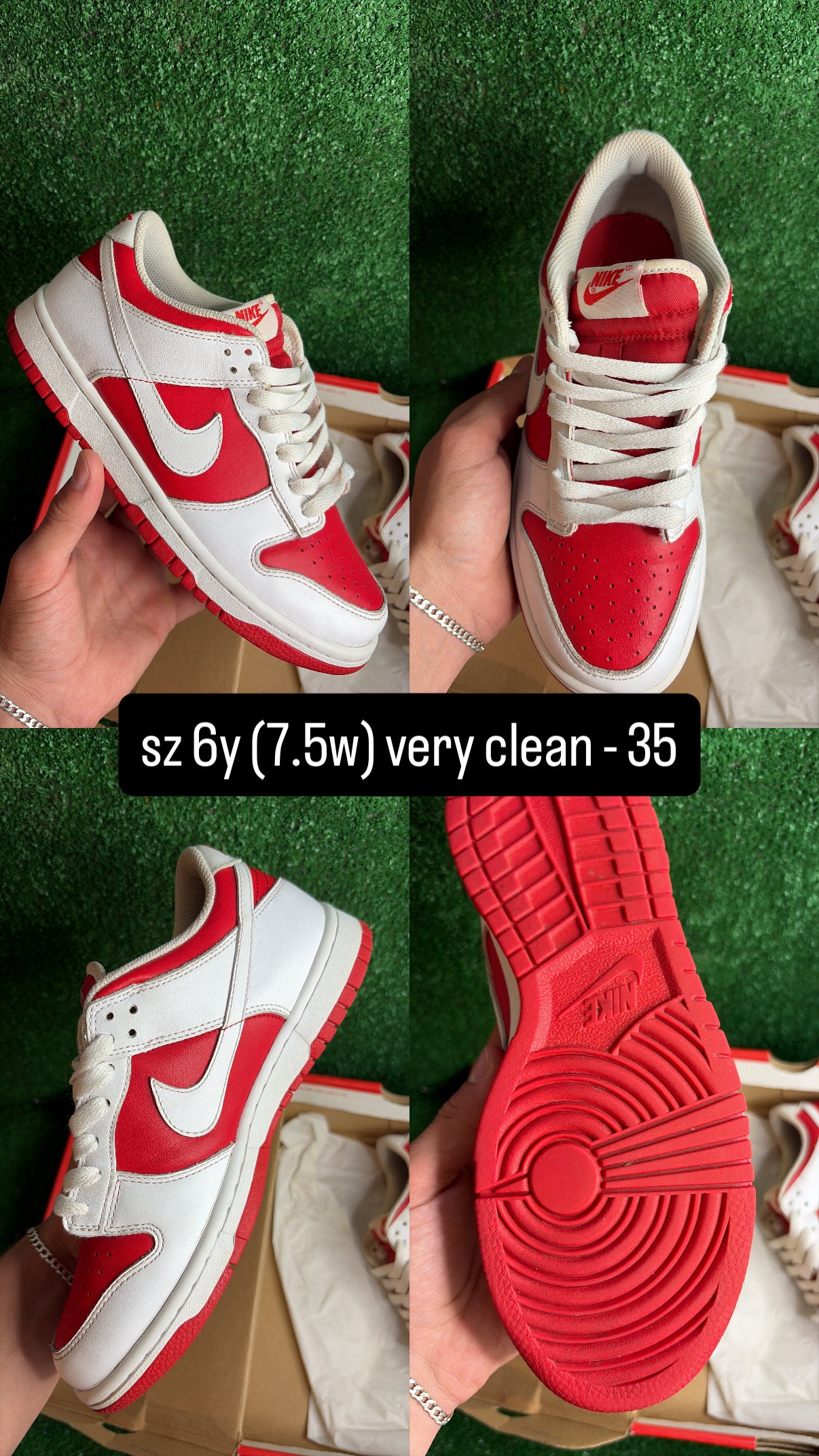 Nike Dunk Low Championship Red Size 6y (7.5w)