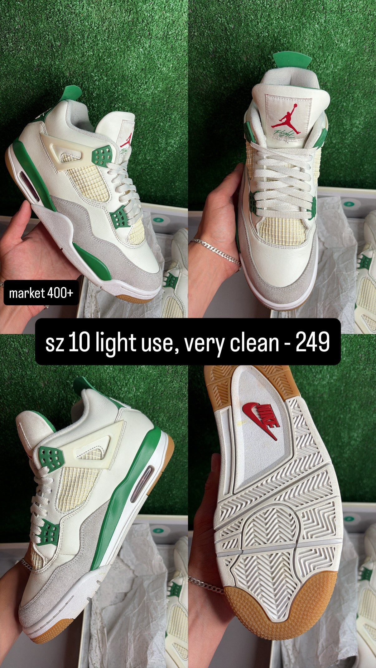 Jordan 4 Pine Green Size 10