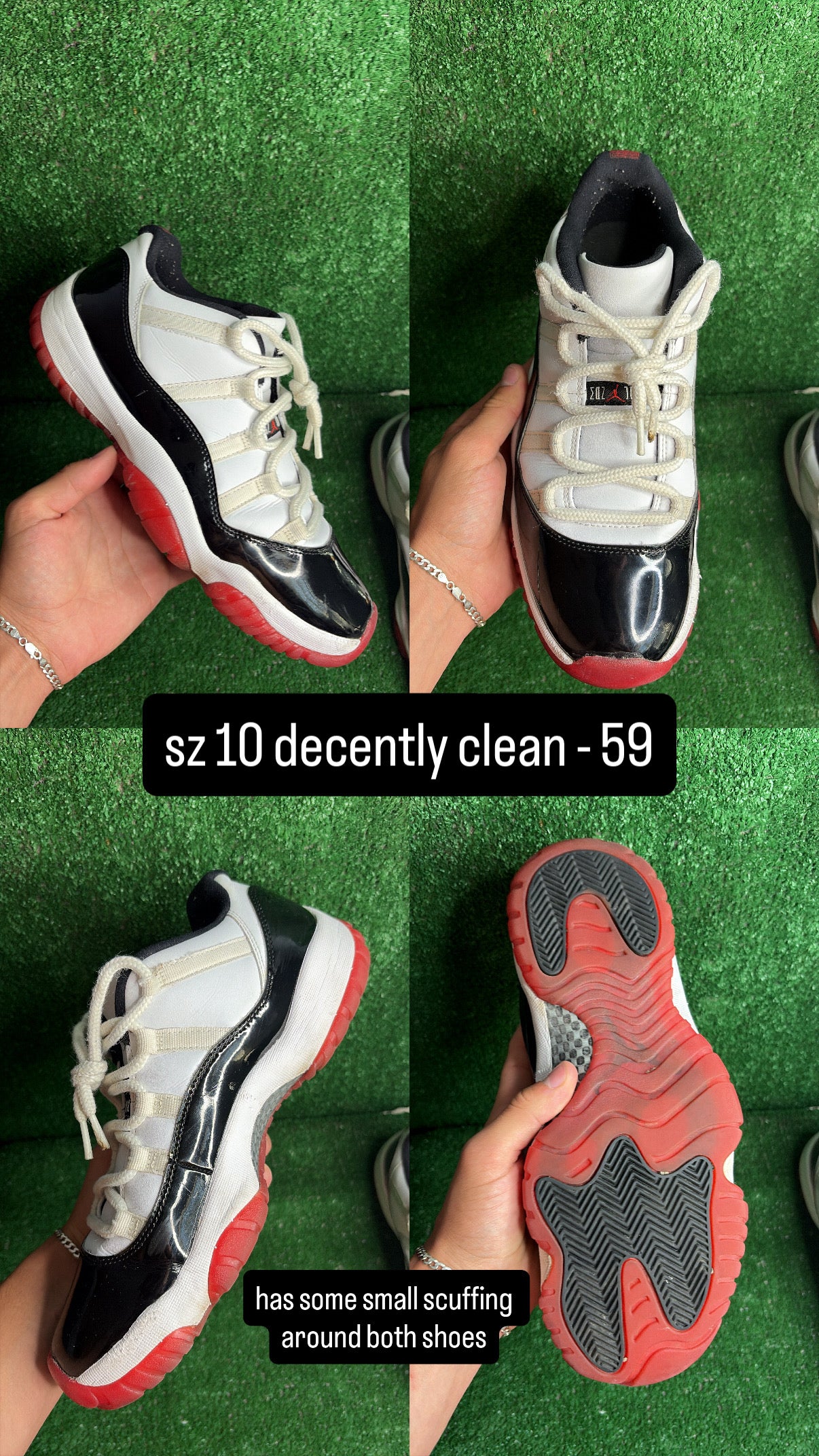 Jordan 11 Low Concord Bred Size 10
