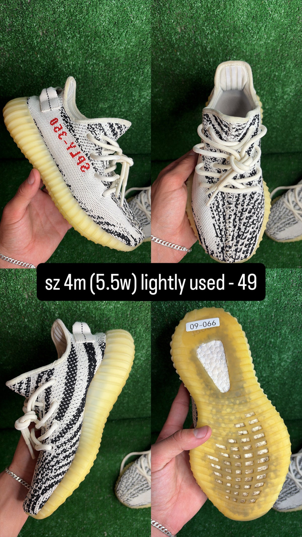 Yeezy 350 Boost V2 Zebra Size 4m (5.5w)