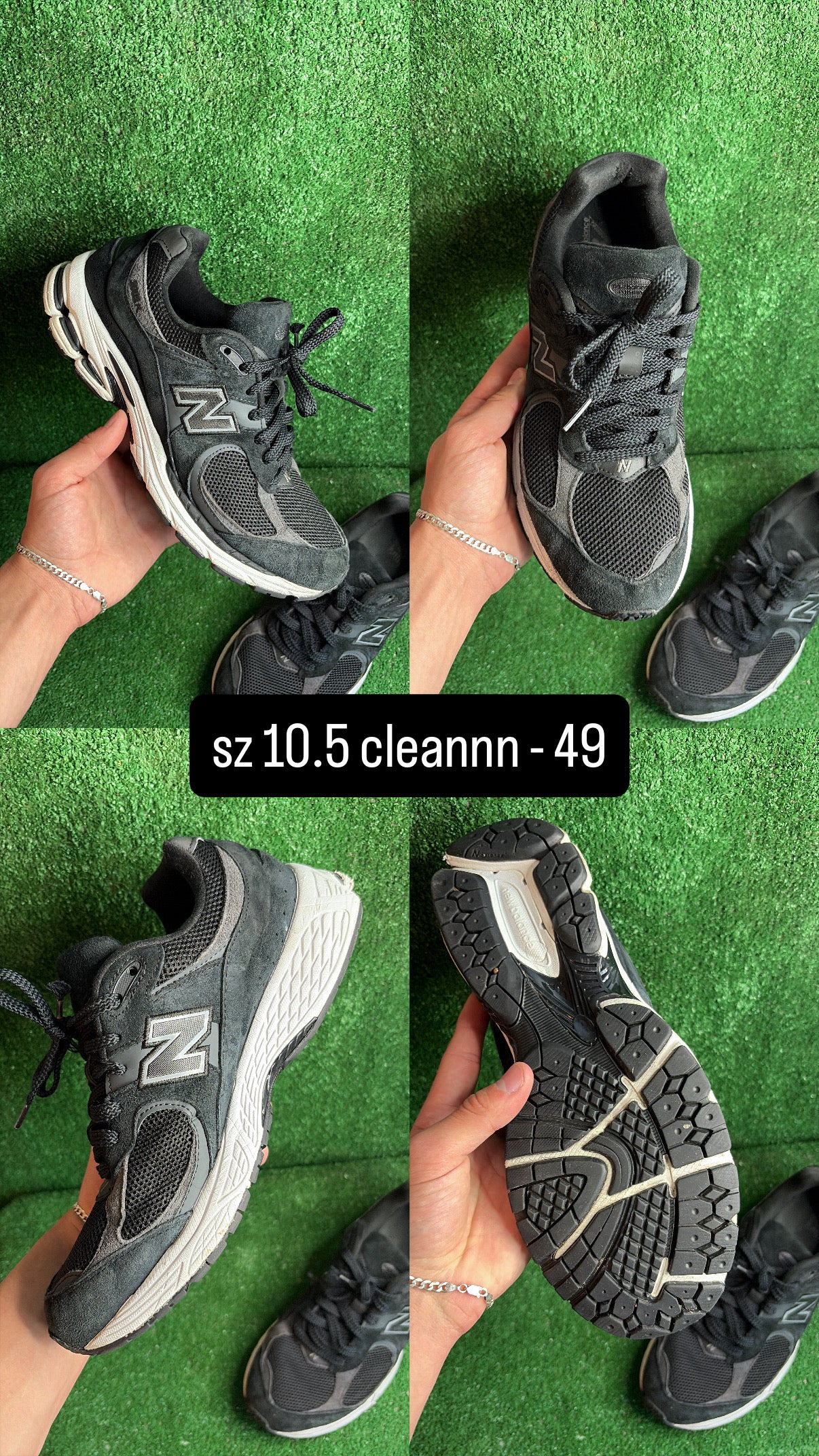 New Balance 2002r Black Gunmetal Size 10.5
