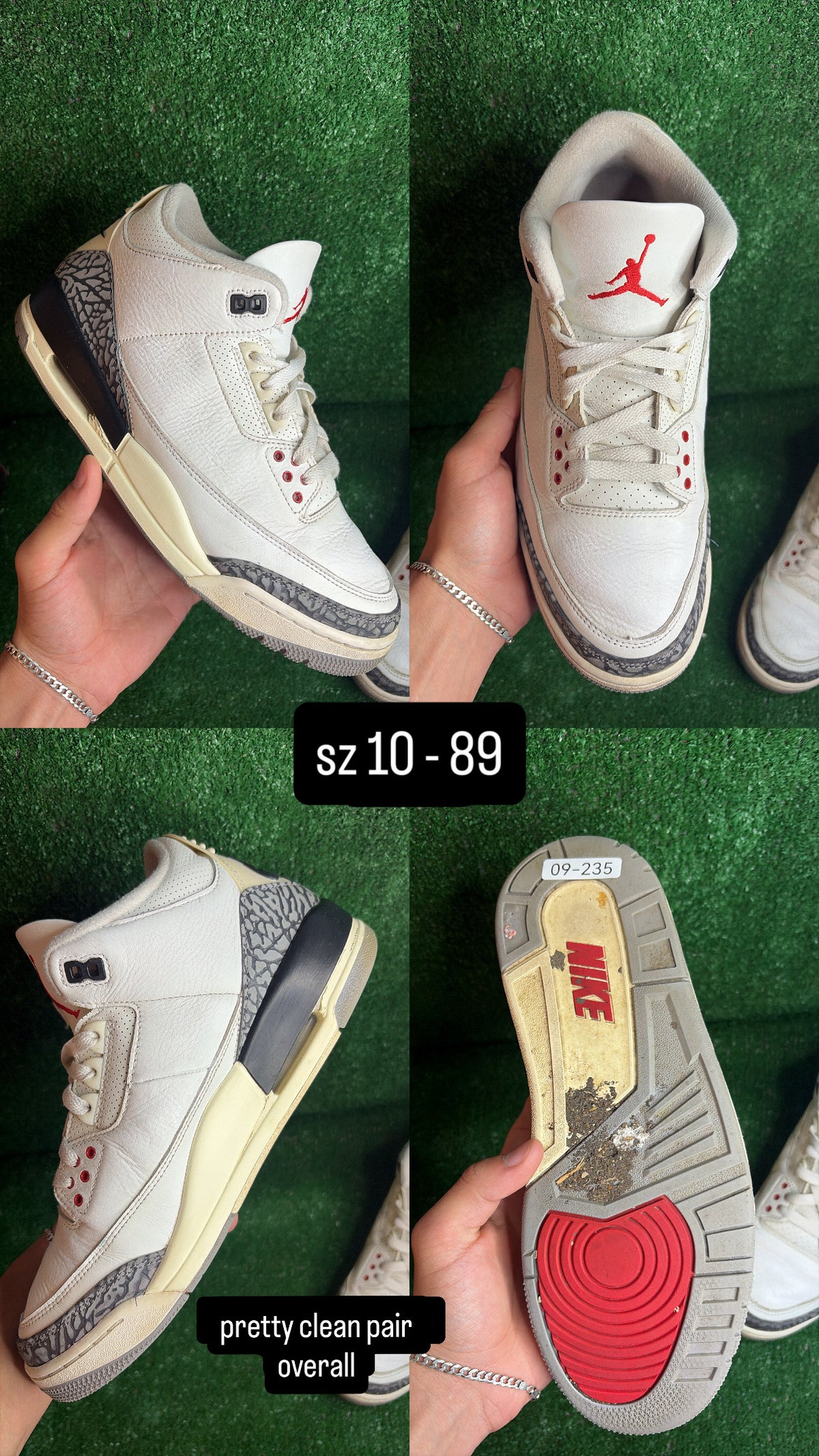 Jordan 3 White Cement Reimagined Size 10