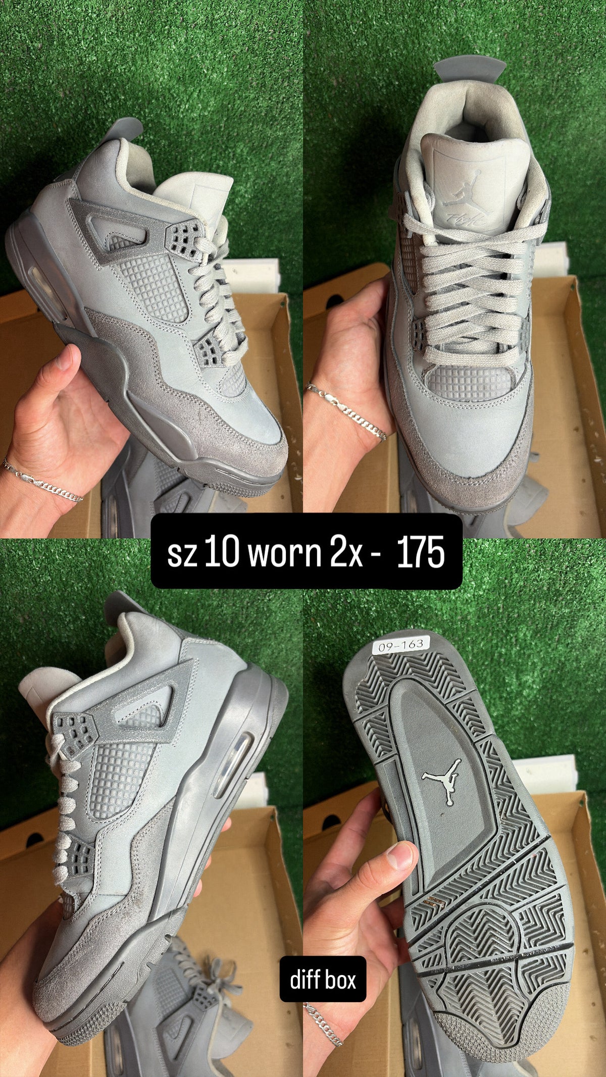Jordan 4 Wet Cement Size 10