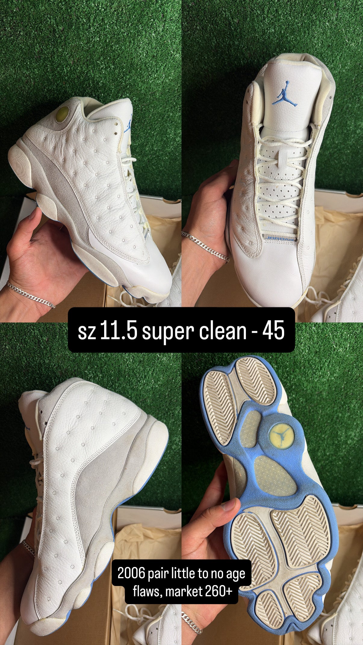 Jordan 13 White Neutral Grey (2006) Size 11.5