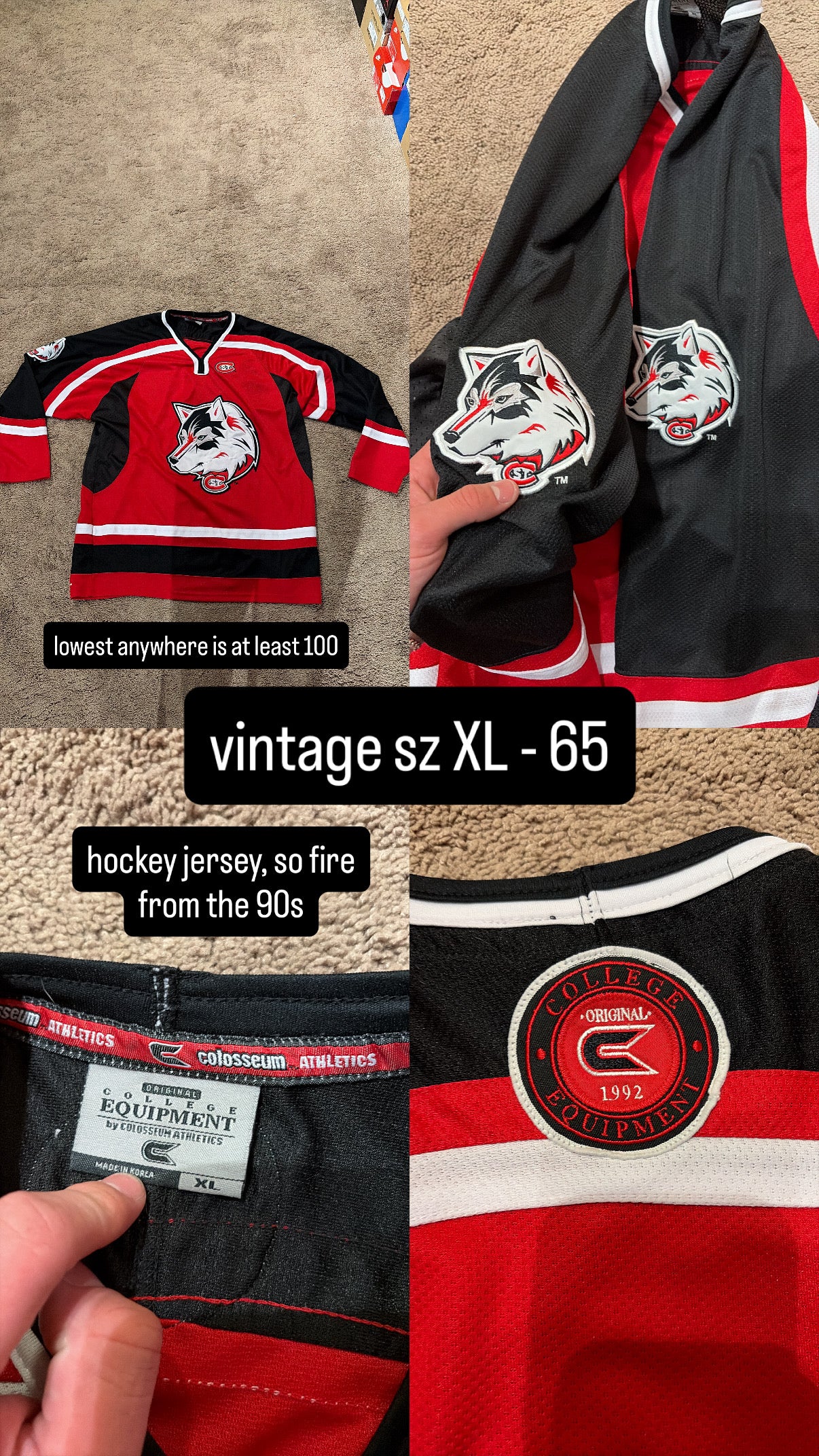 Vintage Hockey Jersey Size XL