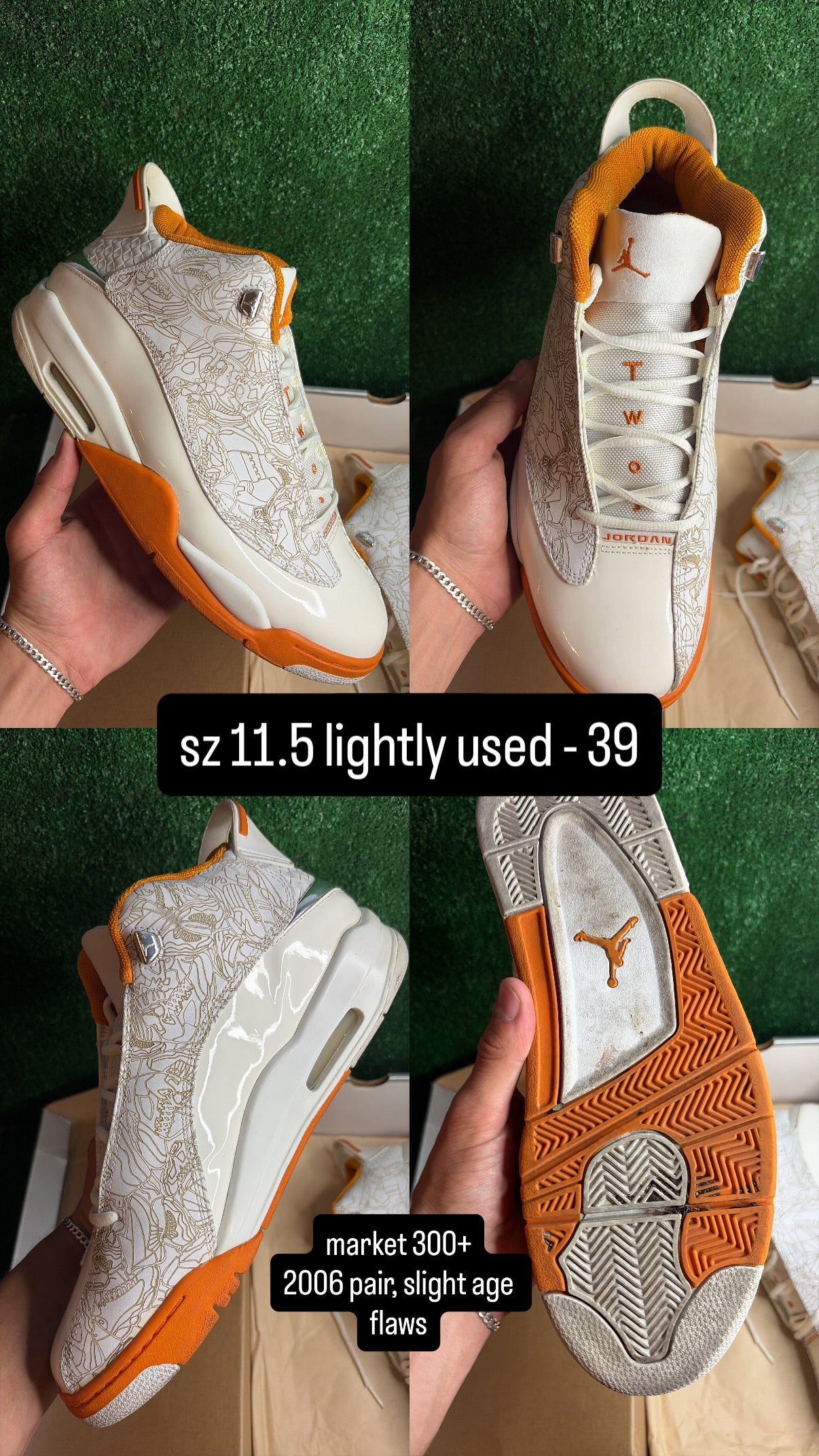 Jordan Dub Zero Orange White (2006) Size 11.5