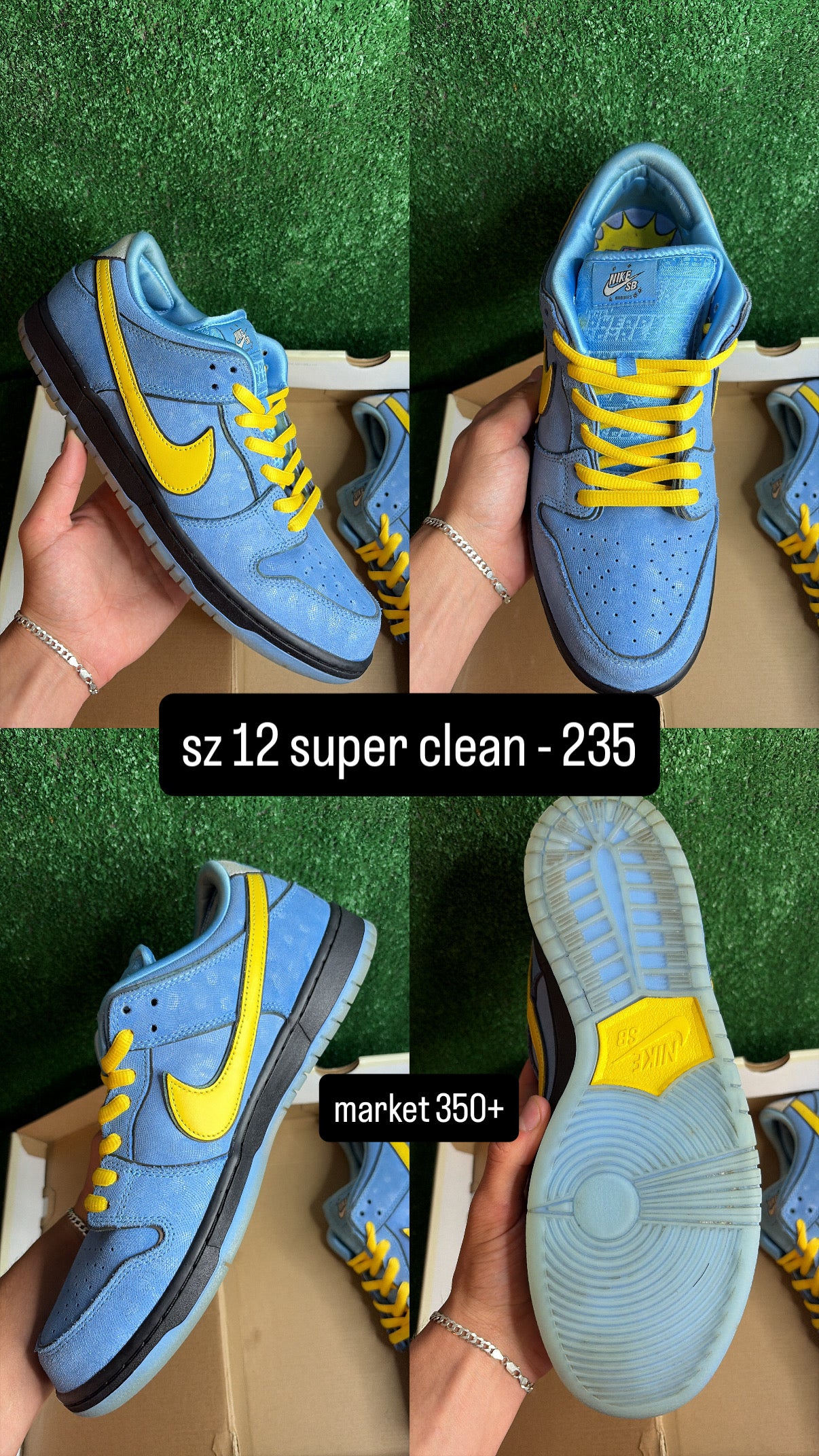 Nike Dunk Low SB Powerpuff Bubbles Size 12