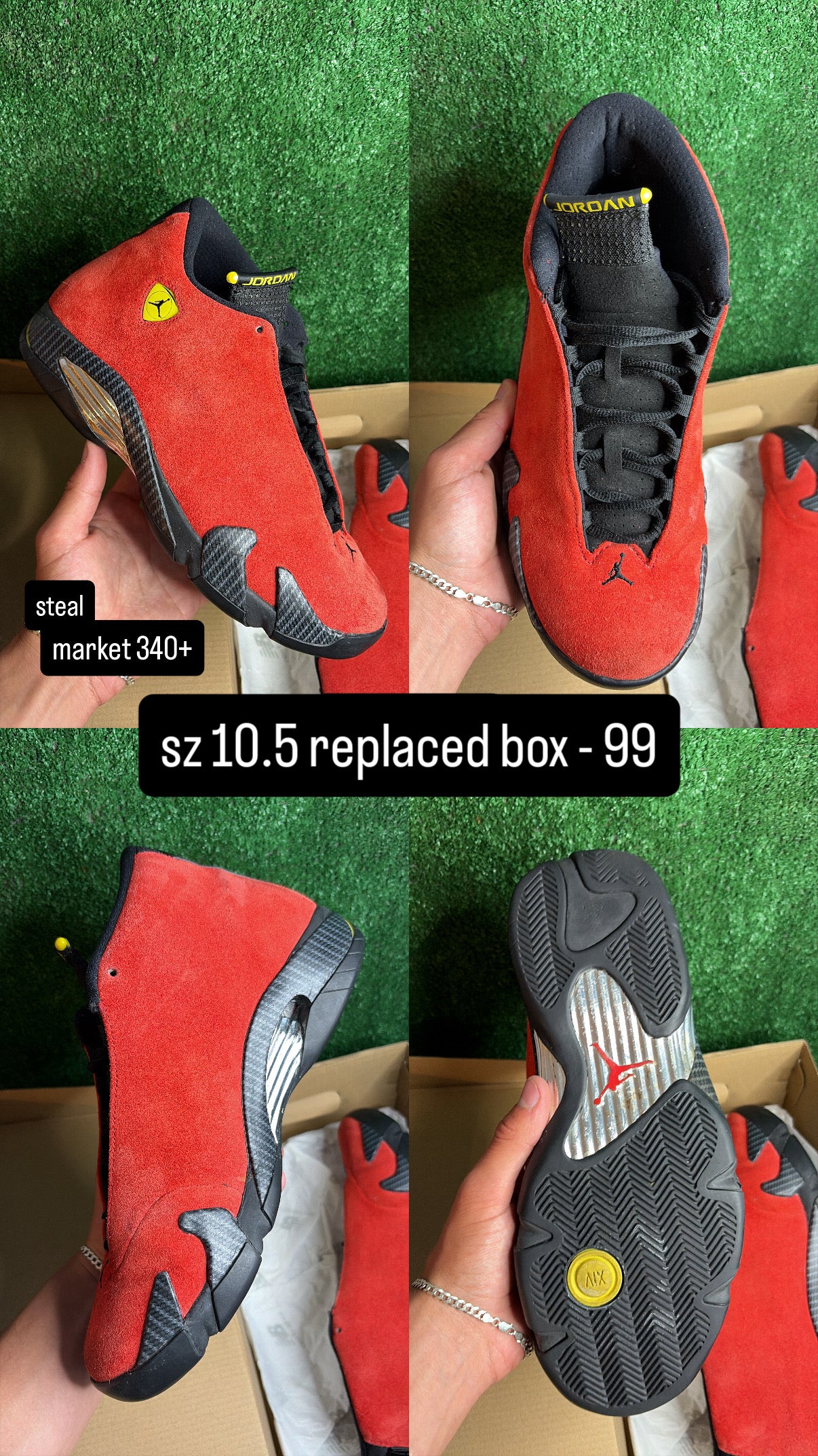 Jordan 14 Ferrari Size 10.5