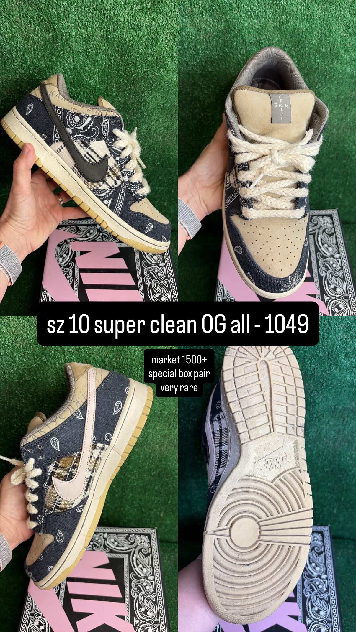 Nike Dunk Low SB Travis Scott Special Box Size 10
