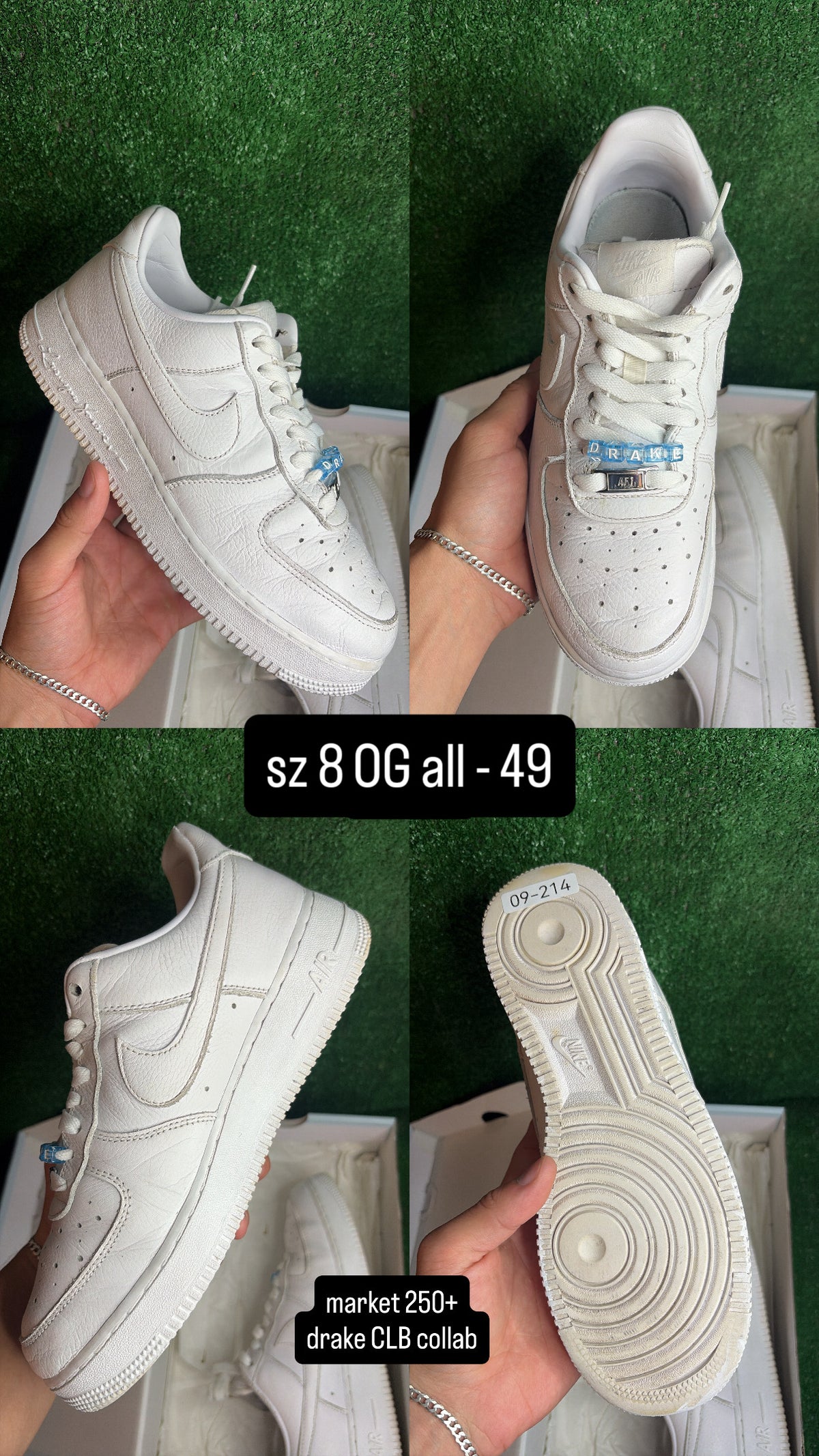 Nike Air Force 1 Low Drake NOCTA Certified Lover Boy Size 8