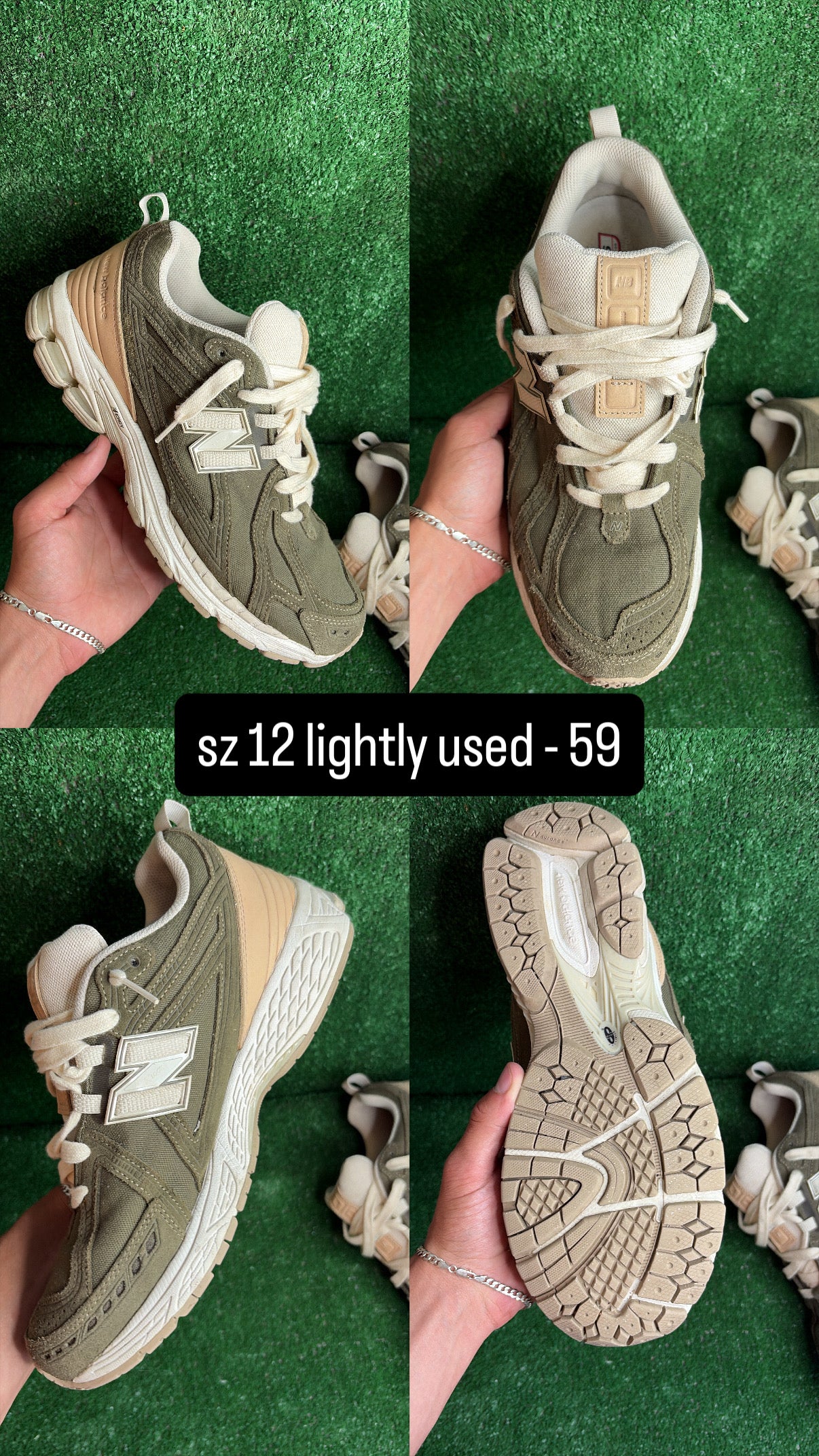 New Balance 1906 Forest Green Salmon Pink Size 12