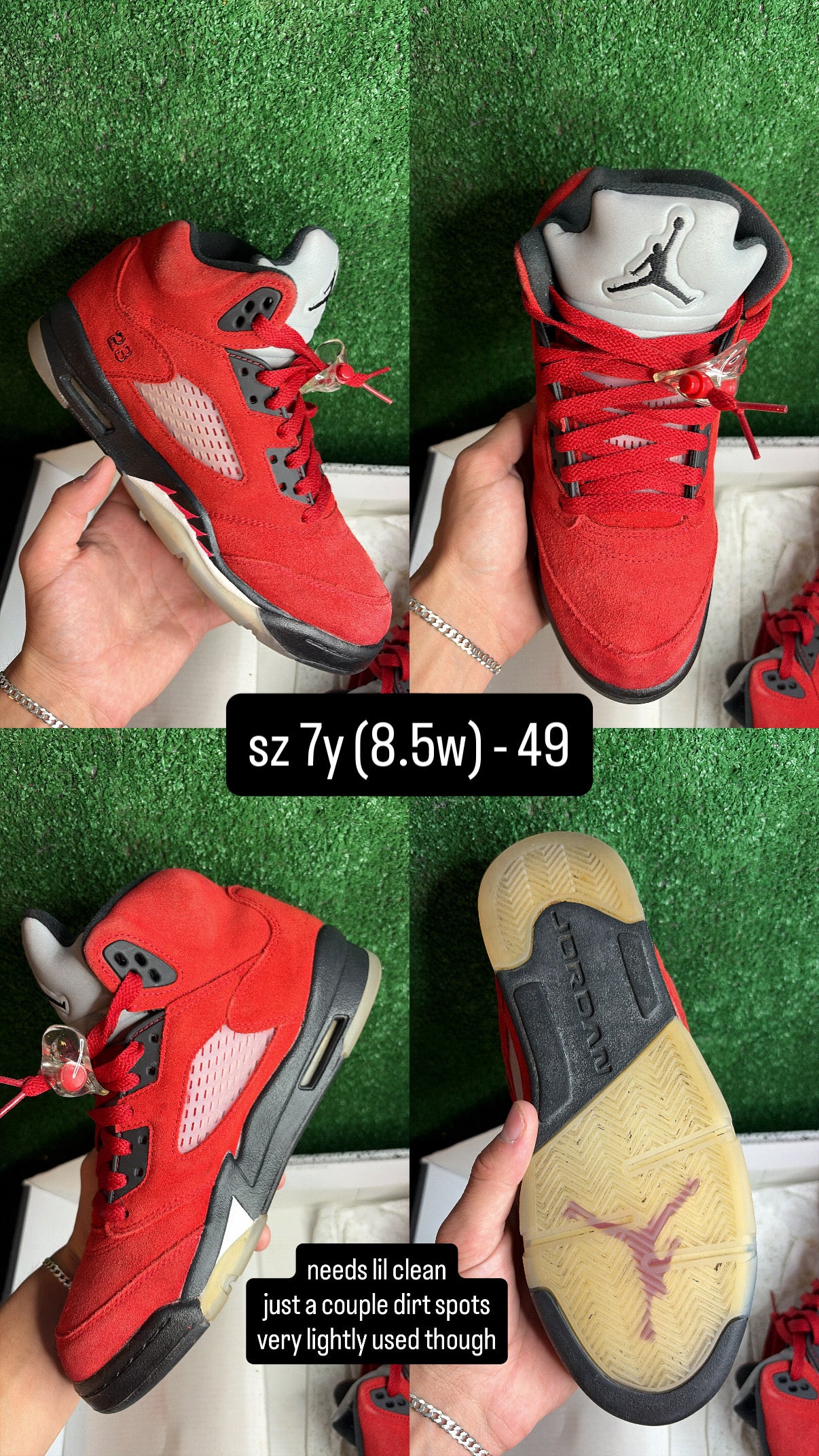 Jordan 5 Raging Bull Size 7y (8.5w)