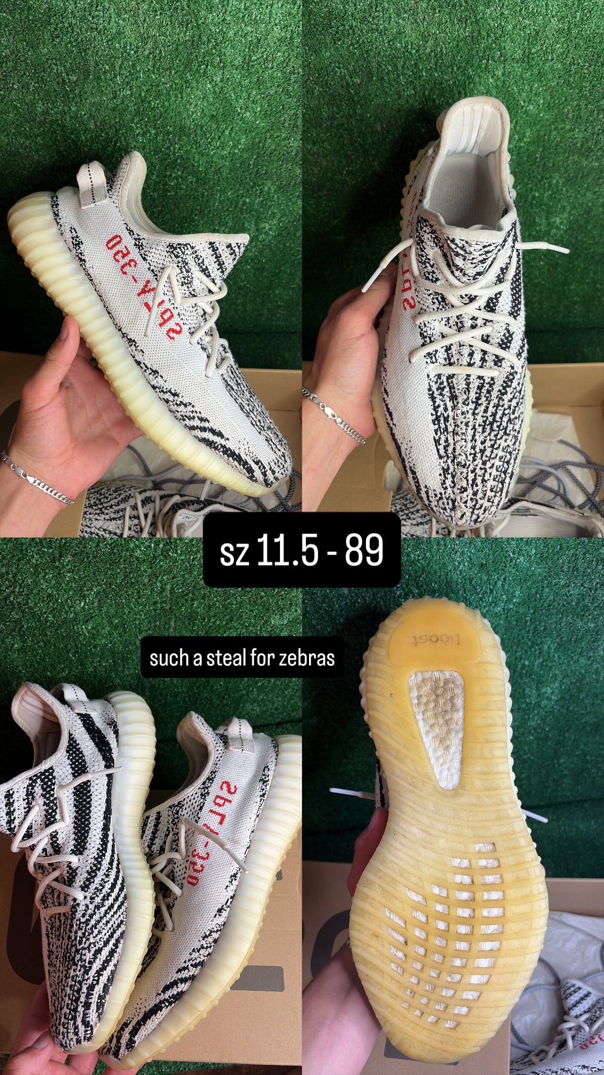 Yeezy 350 Boost V2 Zebra Size 11.5
