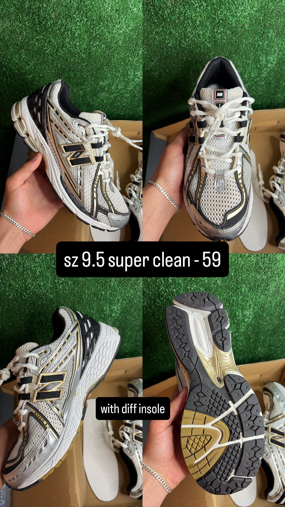 New Balance 1906R Black Metallic Gold Size 9.5