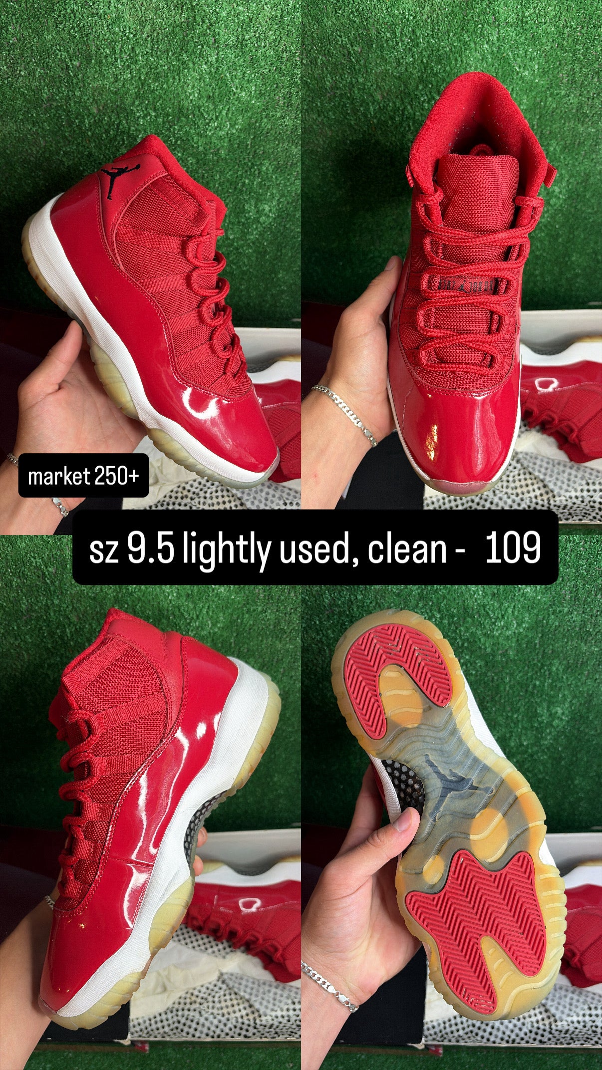 Jordan 11 High Win Like 96 Red Size 9.5