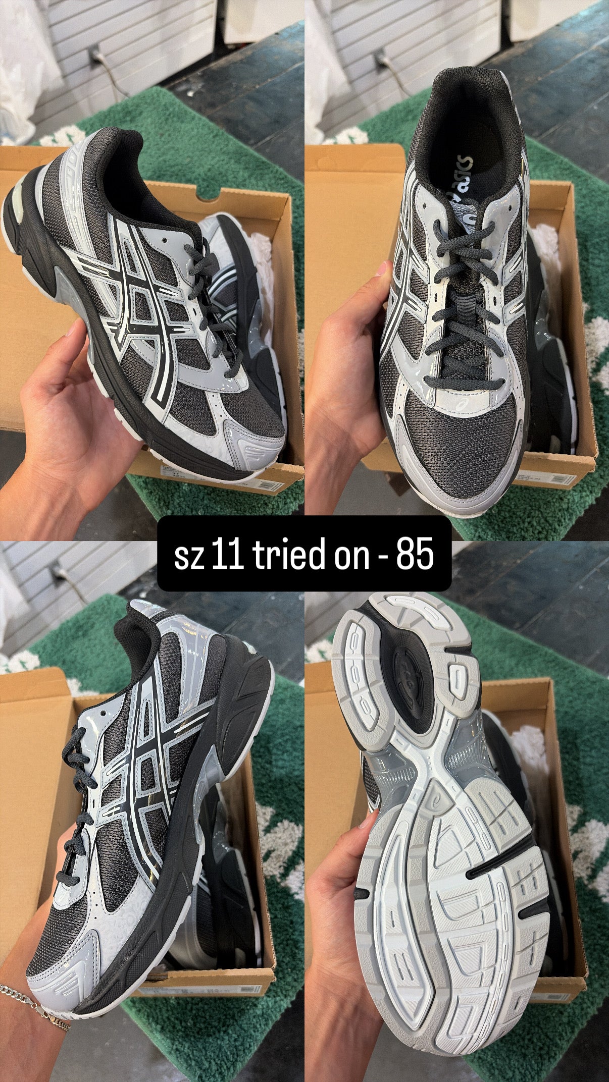 Asics 1130 Grey Graphite Size 11