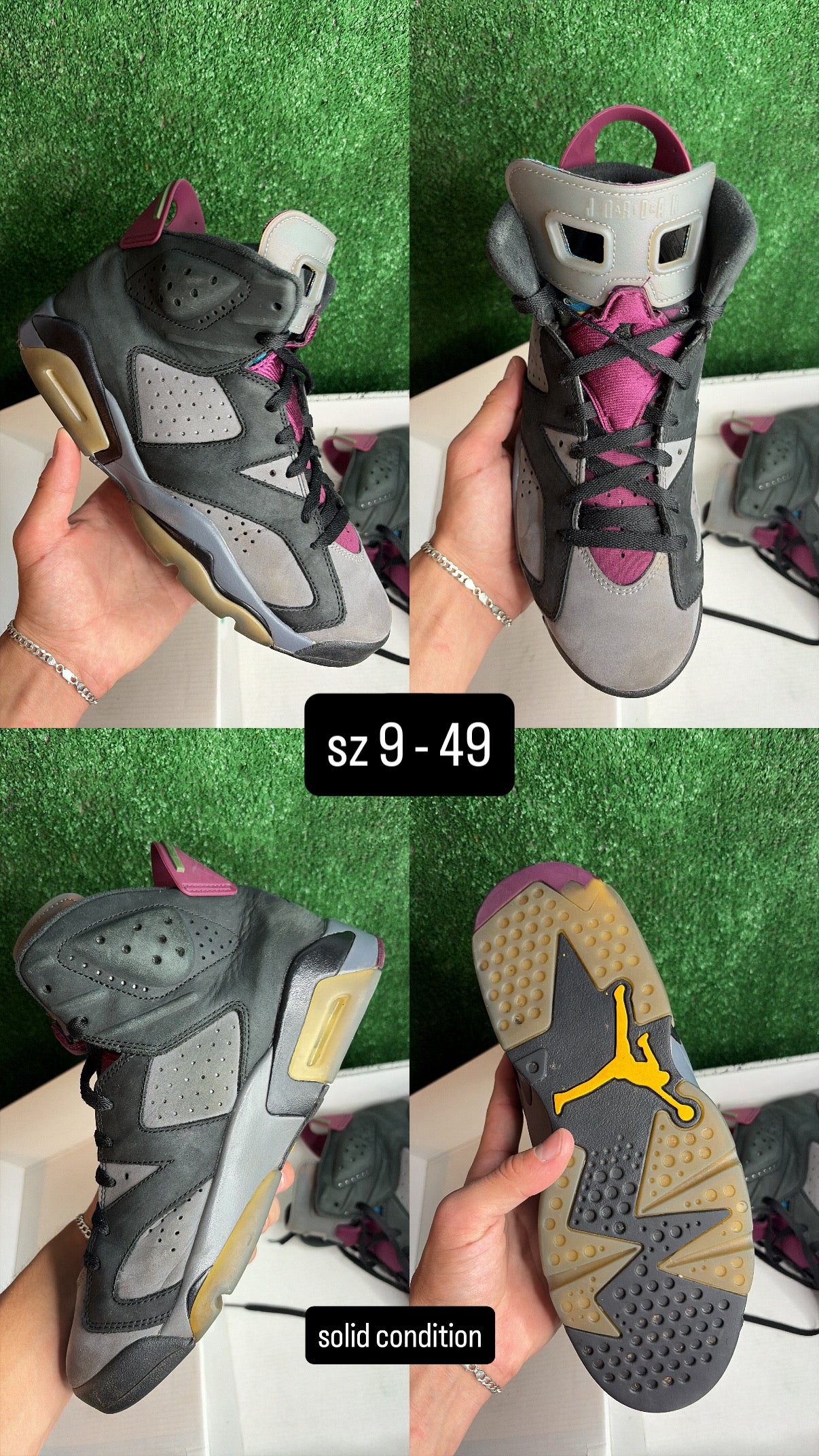 Jordan 6 Bordeaux Size 9