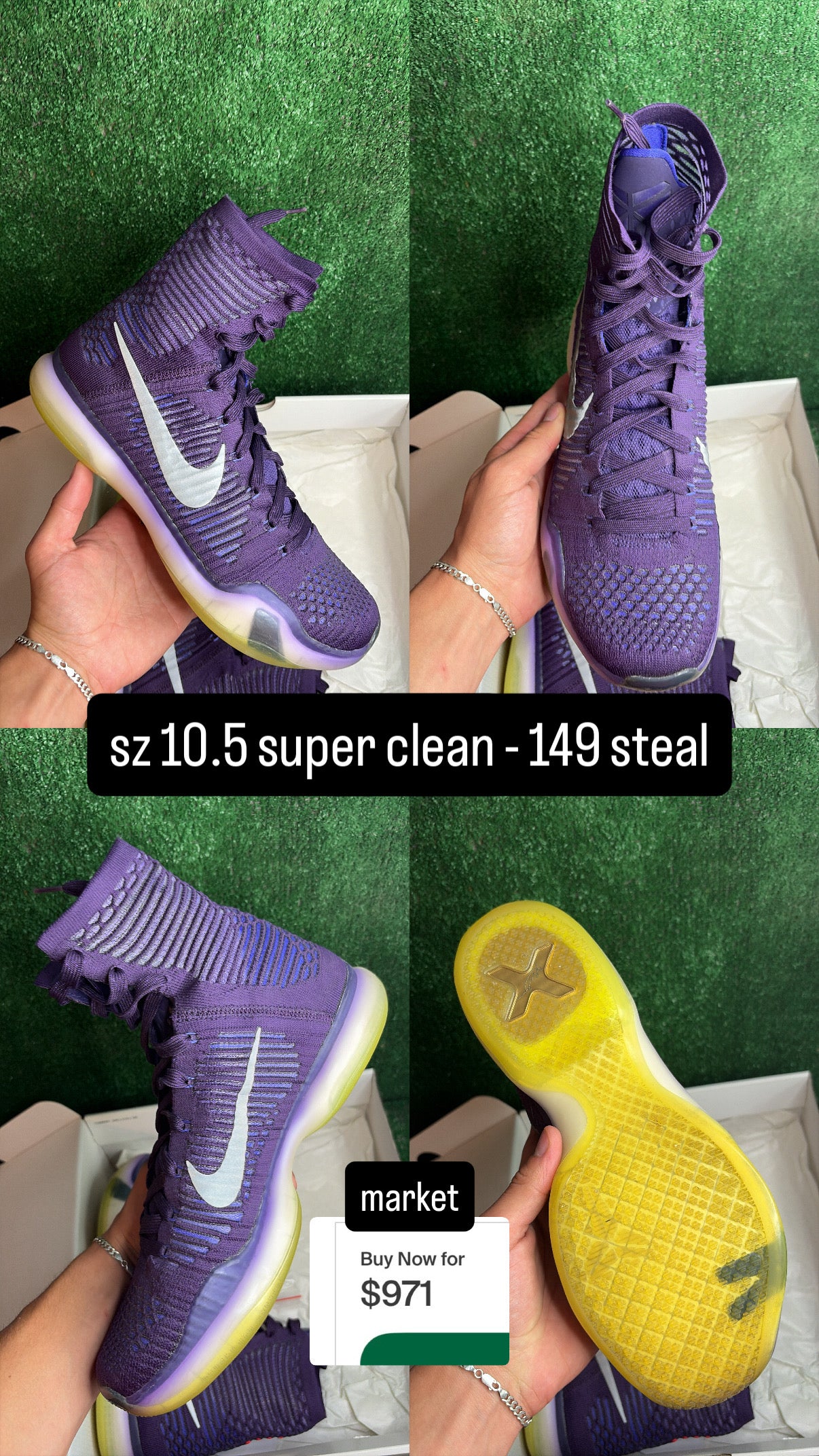 Kobe 10 Elite High Team Purple Size 10.5