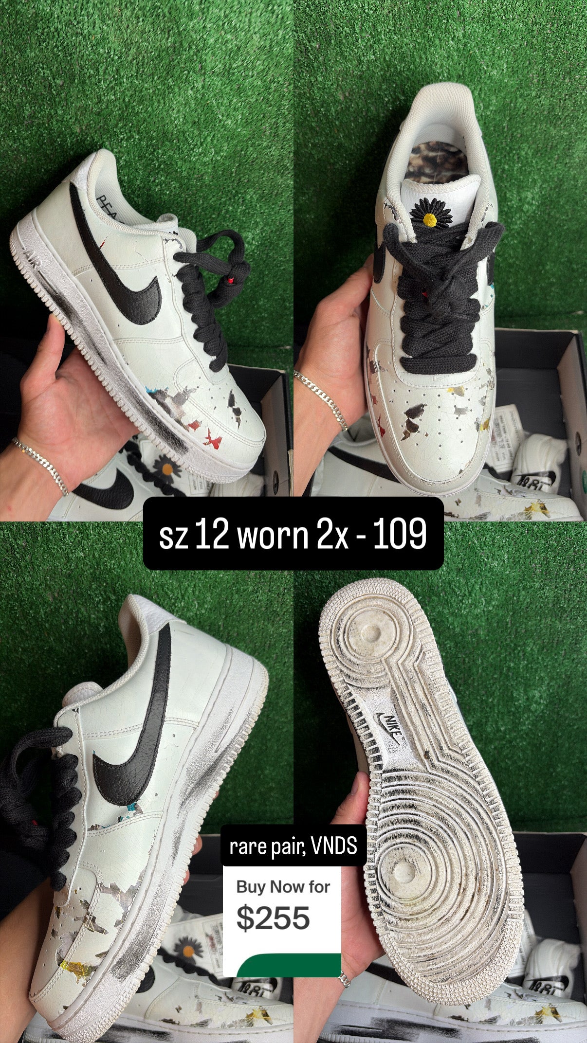Nike Air Force 1 Low Paranoise G-Dragon White Size 12