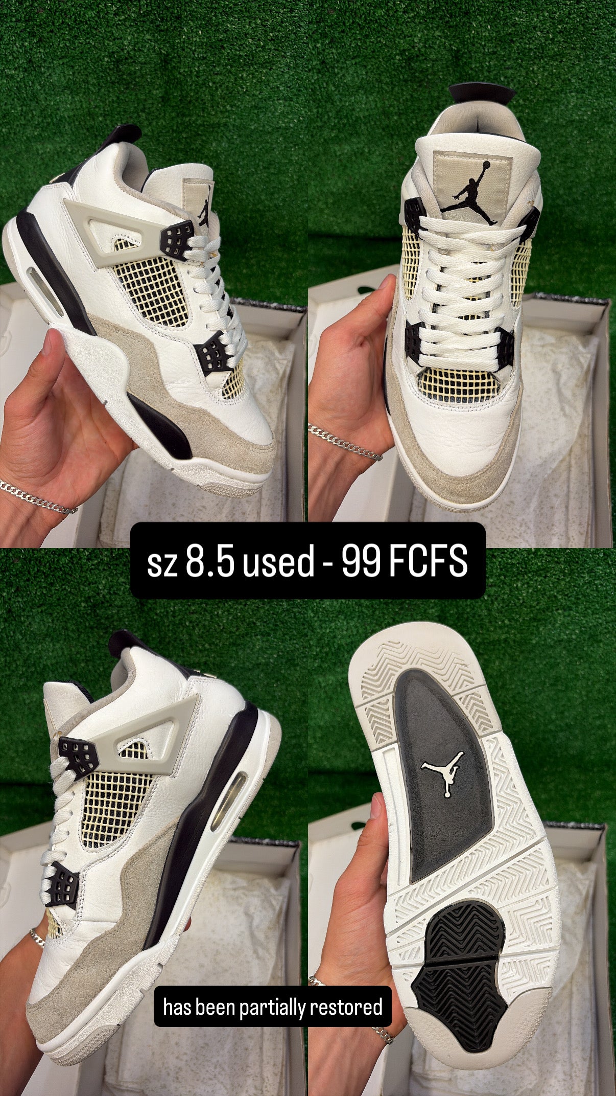 Jordan 4 Military Black Size 8.5