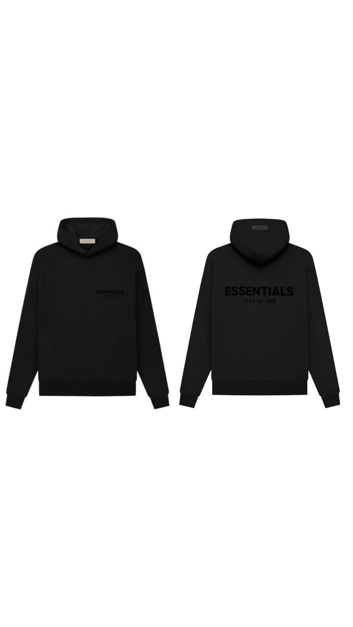 Essentials Fear of God Hoodie Stretch Limo / Black