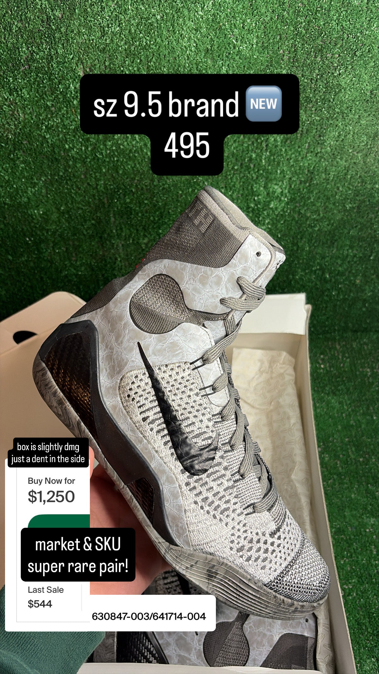 Kobe 9 Elite High Details Size 9.5 (2014)