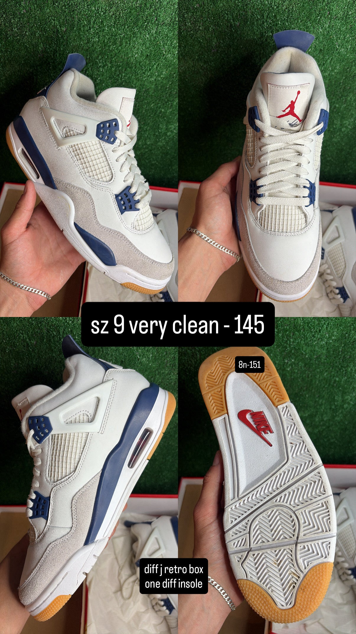 Jordan 4 SB Navy Size 9