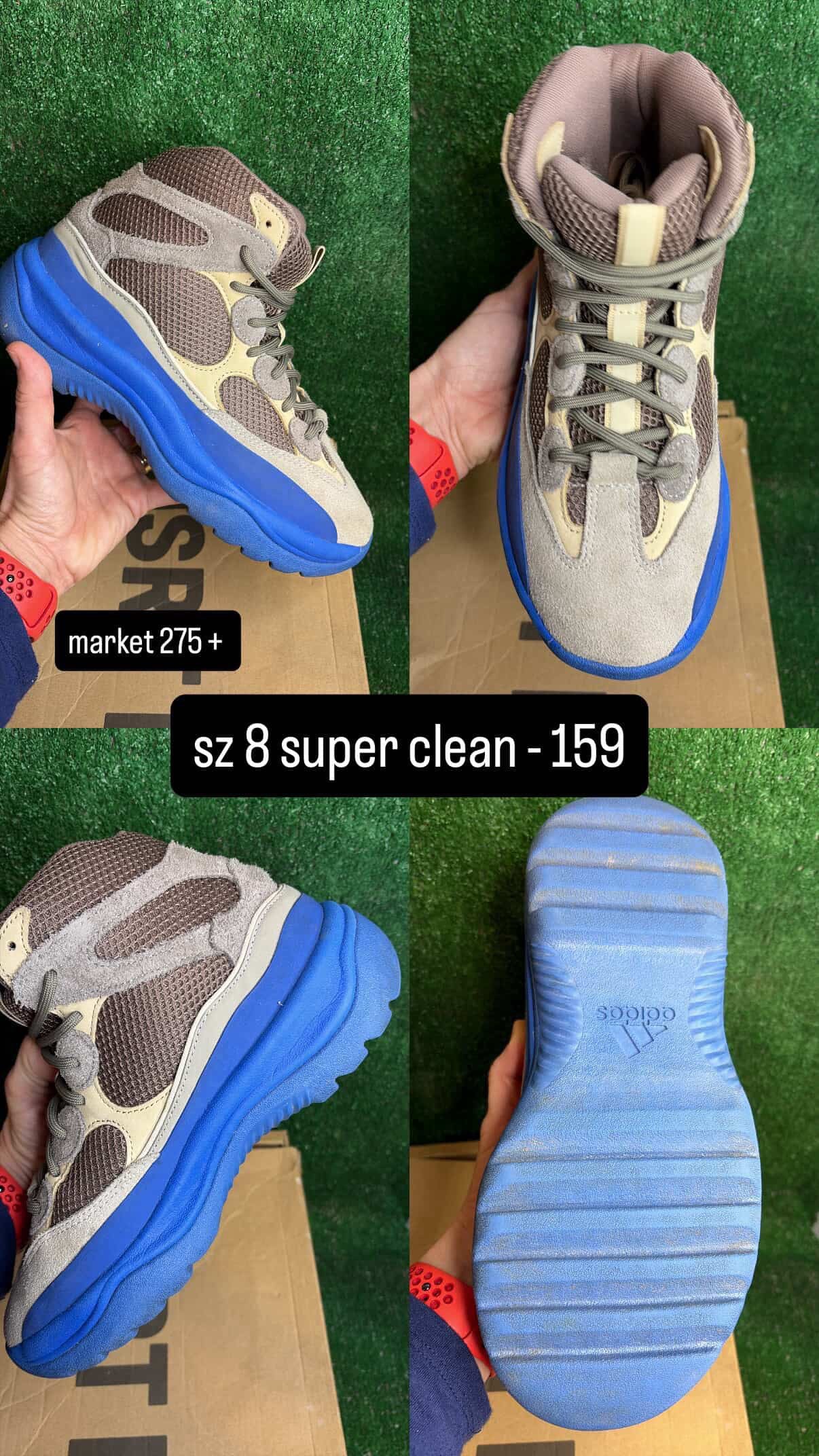Yeezy Boot Taupe Blue Size 8