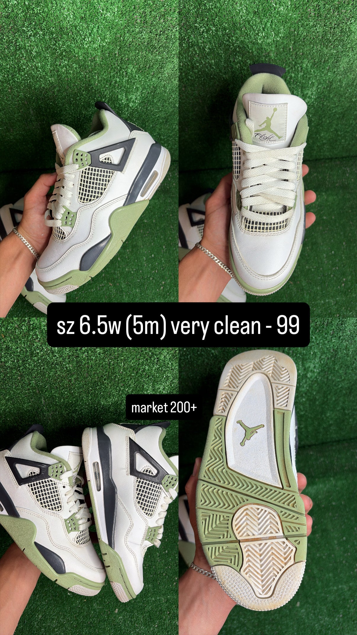 Jordan 4 Seafoam Size 5m (6.5w)