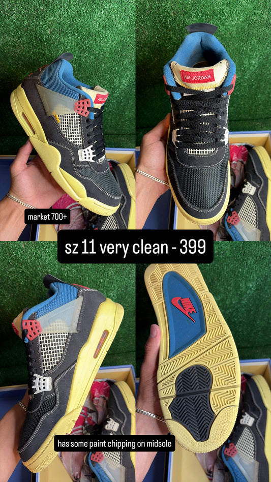 Jordan 4 Union Off Noir Size 11