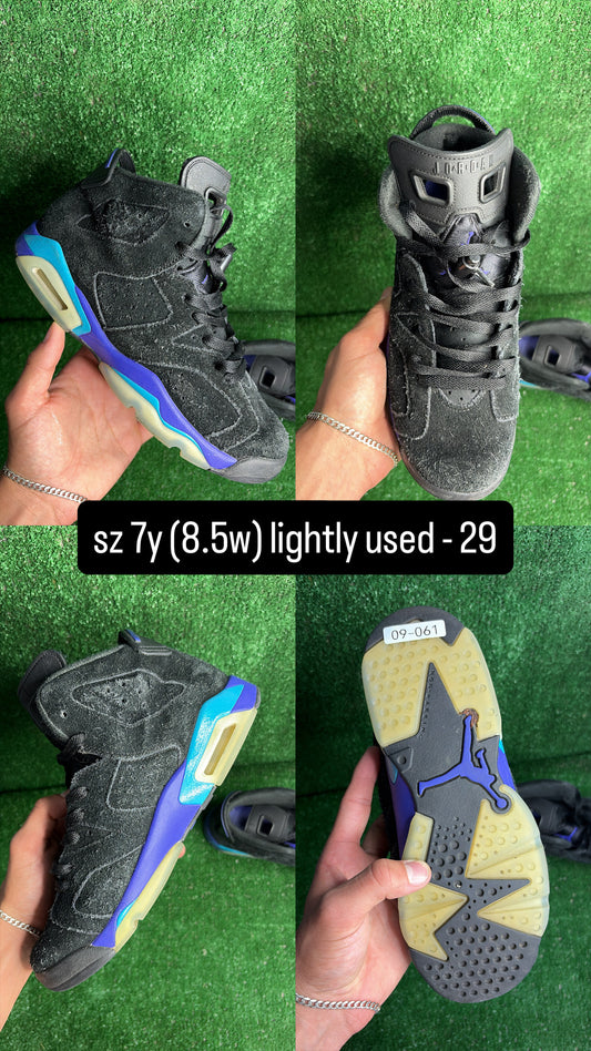 Jordan 6 Aqua Size 7y (8.5w)