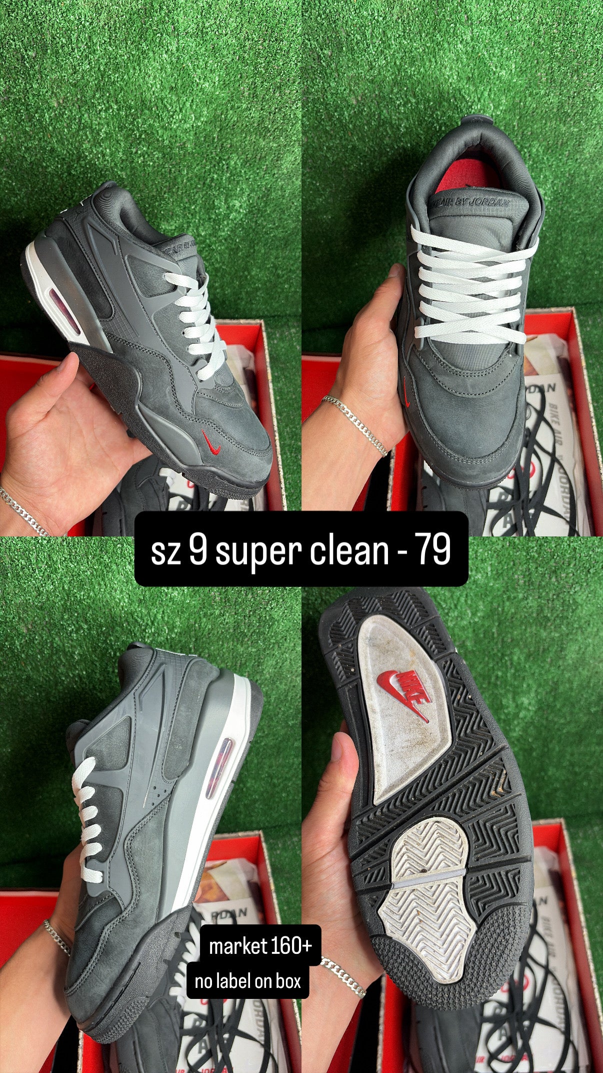 Jordan 4 RM Driveway Grey Size 9