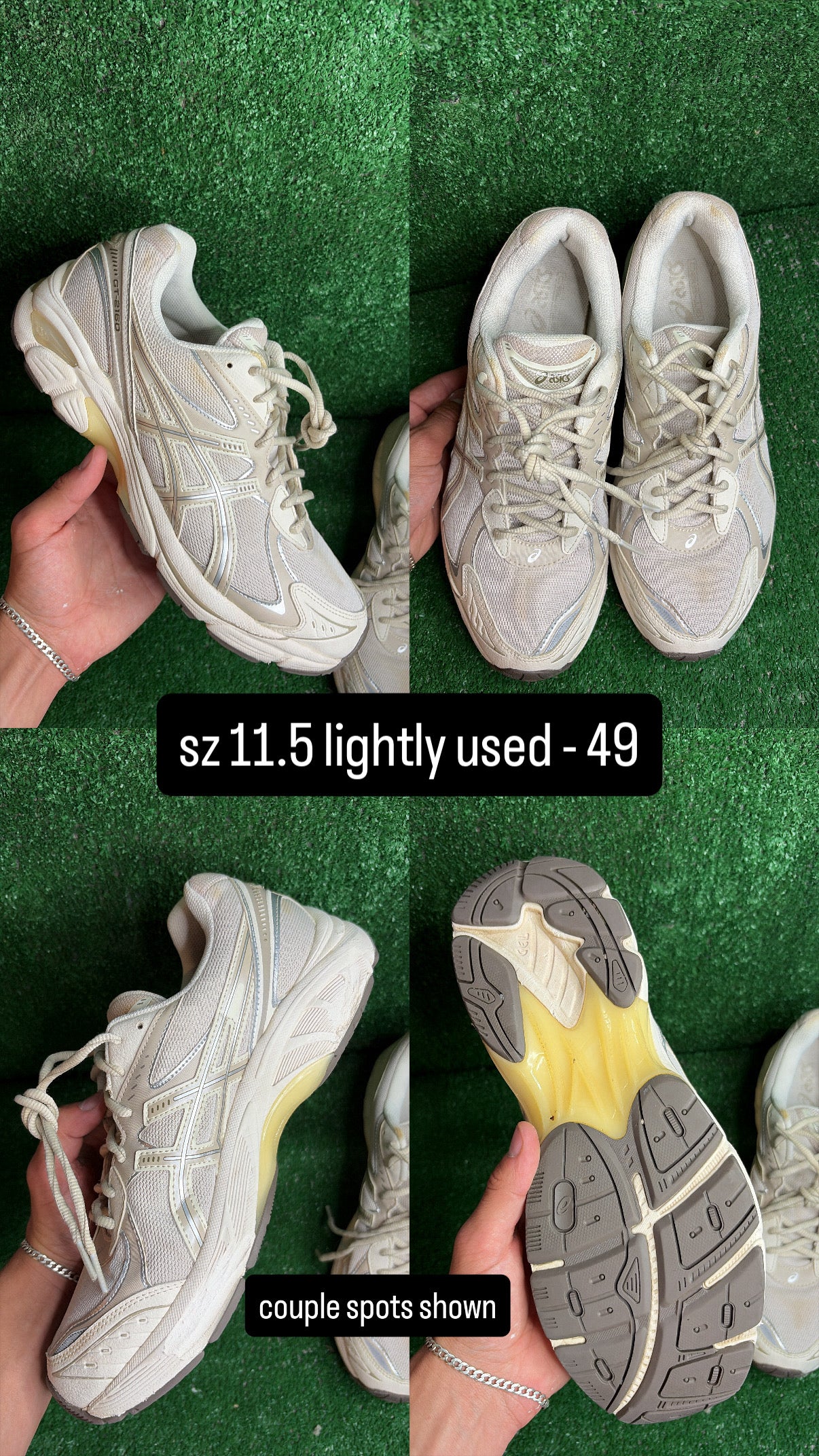 Asics GT 2160 Cream Tan Size 11.5